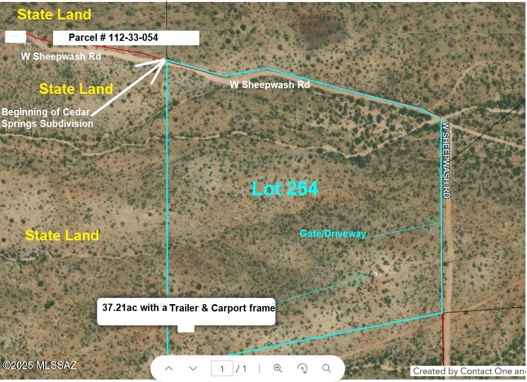 Property in the desired Cedar Springs section of Eureka Spring Ranch.  First lot on the right  as you enter into this subdivision is Lot 254, which is 37.21 acres and has an RV and Carport frame located on the East/South side of the property.  The road is located on the top/north and right/east side of the property.  The bottom/south side borders another lot and the west/backside is entirely up against state land.  Beautiful views to be has every way you turn. There are some permanent and part-time residents in this area.  Come build your getaway home or permanent home or just come to get away from it all and enjoy what is already here, which is shelter and tranquility.