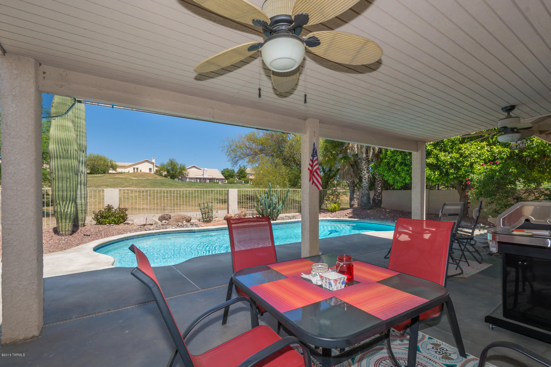 Outstanding Oro Valley Beauty Right On The Golf Course! 5 Bedrooms, 3 Baths, 3 Car Garage, Ergonomic Eat-In Chef's Kitchen, Separate Living, Dining & Family Areas, An Over-Sized Laundry Room w/Utility Sink And A Convenient Downstairs Master Suite Featuring A Huge Walk-In Closet, Dual Sink Vanity, Separate Shower & Soaking Tub; A True Backyard Oasis Overlooking The Fairway With Covered Patio And Recently Refinished Sparkling Pool & Spa; Close To Great Schools, Post Office, Public Library, Parks, Recreation, Riding & Hiking Trails, Shopping, Dining, Medical, Freeways & Everything!