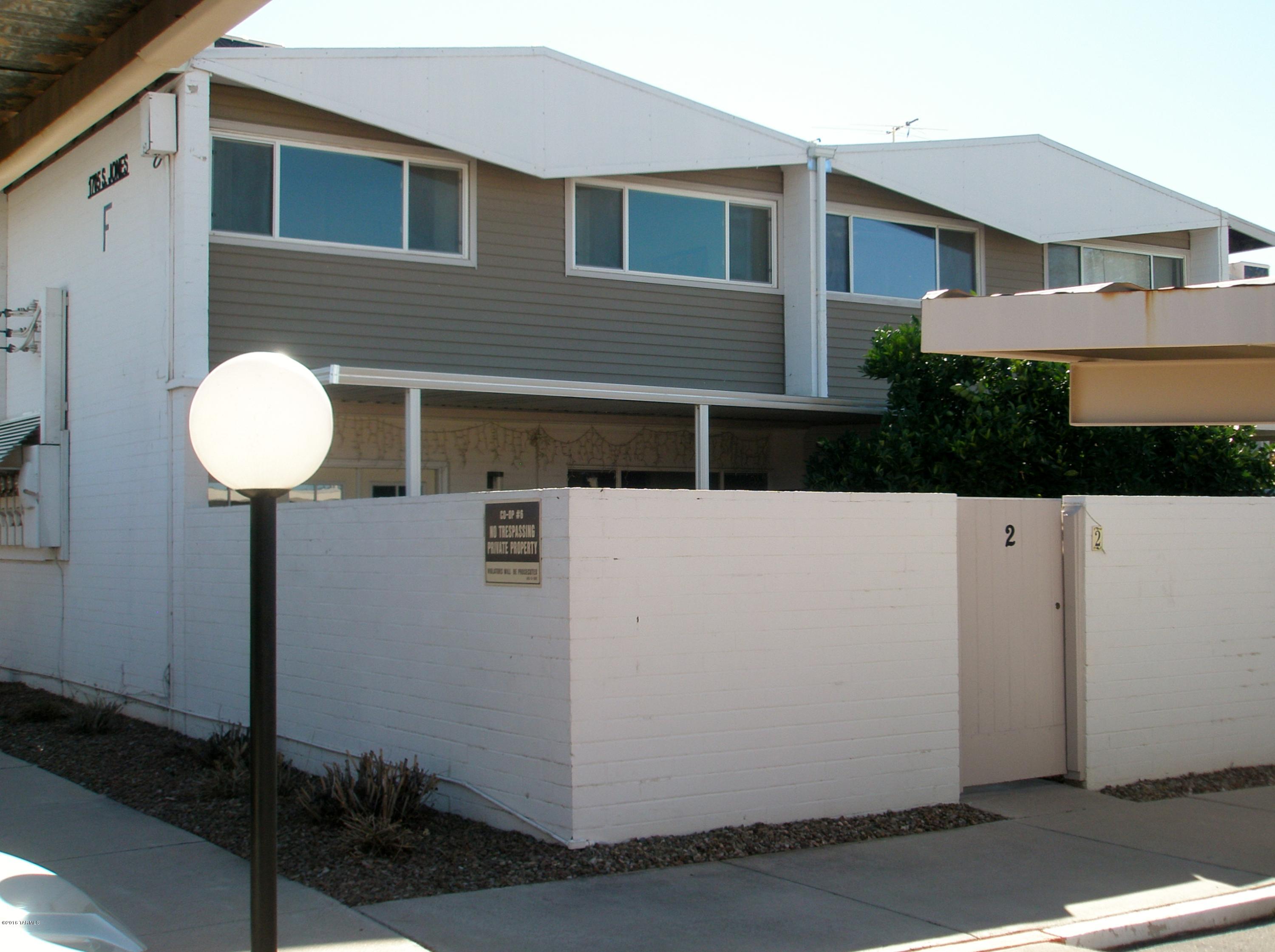 AFFORDABLE CO-OP LIVING AT ITS FINEST. 2 BEDROOM, 2 STORY, 2 BATH. GREAT CENTRAL LOCATION SOUTH OF REID PARK AND THE ZOO. ALL MAINTENANCE INCLUDED, PERFECT SECOND OR WINTER HOME.PRIVATE ENCLOSED YARD AND COVERED PATIO, BEAUTIFUL VIEWS OF THE CATALINAS FROM THE PATIO AND 2 UPSTAIRS BEDROOMS, READY TO JUST MOVE RIGHT INTO AND FURNISHING MAY BE AVAILABLE. MONTHLY ASSOCIATION FEE COVERS TAXES, INSURANCE, WATER, SEWER, GARBAGE COLLECTION AND ALL OTHER MAINTENANCE. CASH BUYERS ONLY. OWNERSHIP BY MEMBERSHIP CERTIFICATE AND BUYER MUST BE APPROVED BY THE ASSOCIATION.