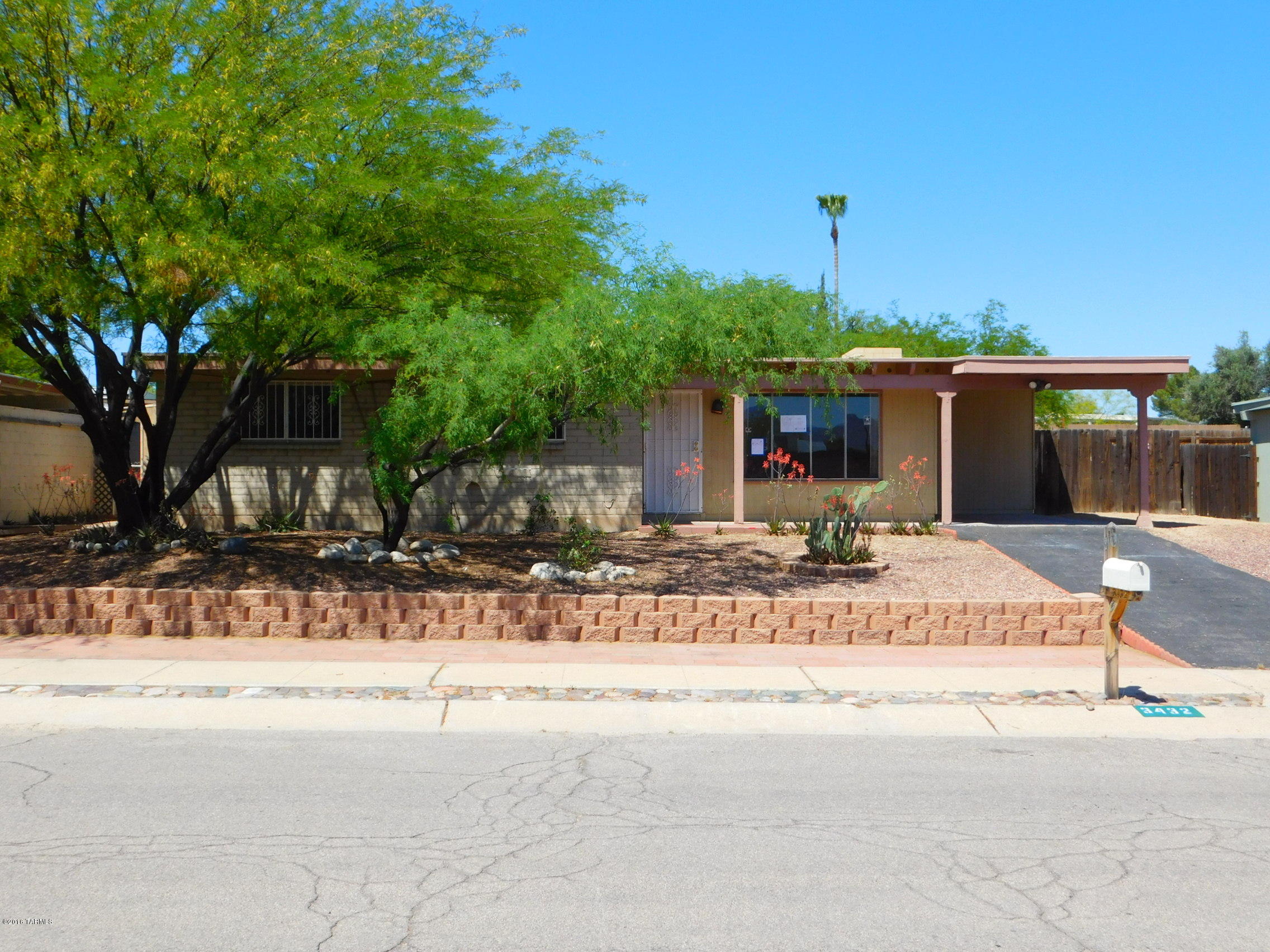 Cozy 4BD/2BA HUD brick ranch on Tucson's southeast side. Tile throughout, huge kitchen with plenty of cabinet space. Fireplace and additional updated cabinets in dining area. Large enclosed backyard with covered patio and shade trees, perfect for outdoor entertaining. Storage room. 1 car carport. Convenient to shopping, schools, park & transportation. Come and take a look today! LBP disclosure required.