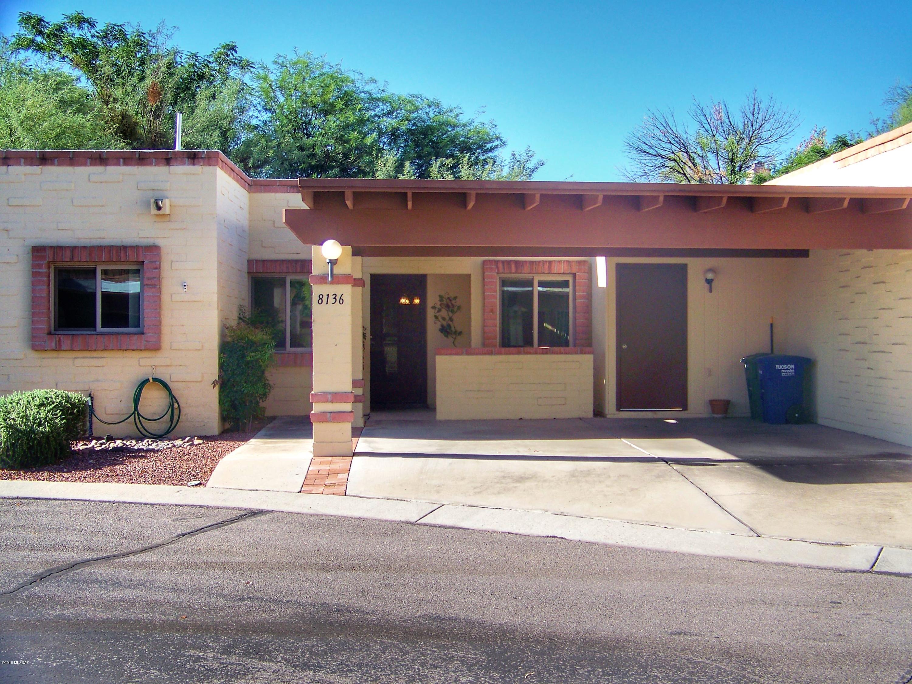 This well maintained home offers over 1200 sqft of space with 2 spacious bedrooms and 2 bright and airy baths. The kitchen features an eat-in breakfast area, lots of cabinetry, refrigerator included and a stnlss steel oven that's just 1 yr old. The master bedroom has ample closest space and ensuite master bath with walk in shower. Wonderful details like the dual pane windows and glass door which were installed less than 3 yrs ago, the included washer and dryer also just 3 yrs old, updated ceiling fans and lighting fixtures and professional deep clean throughout means this home is truly move in ready! The Arizona Room is fully enclosed with privacy screening making it easy to enjoy the views with no neighbors to the side or rear, all tucked away on a private secluded cul-de-sac. OWNER/AGENT
