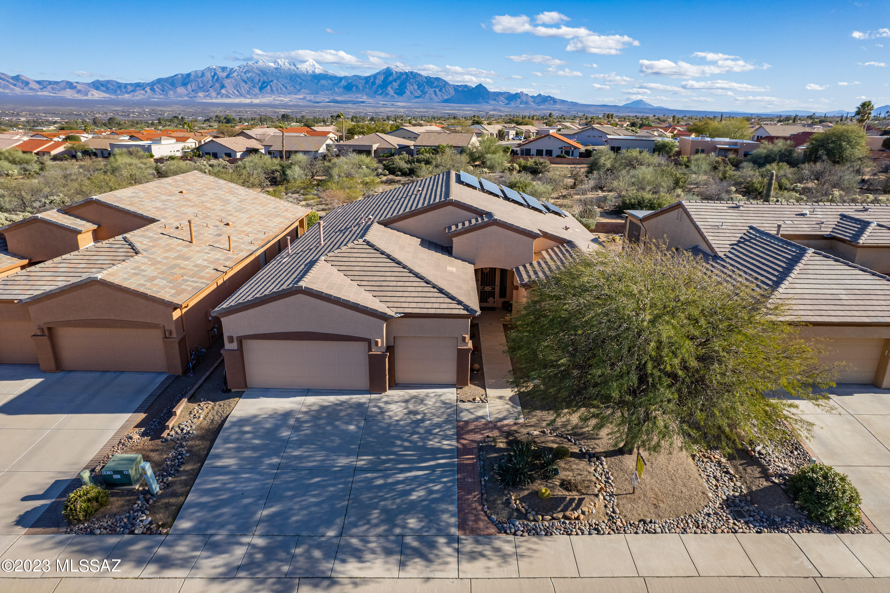You'll fall in love with this wonderful 3 bedroom plus a den, 2,480 square foot home that features AMAZING mountain views, 3 car garage with extra storage, a huge open kitchen, split bedroom floor plan, OWNED solar system and SO much more. In the heart of Green Valley, in a fabulous location that is close to GVR facilities, library, shopping, restaurants and freeway access. This home has been very well maintained and is ready for its new owner. Don't miss out on this beauty...Call today for your showing.