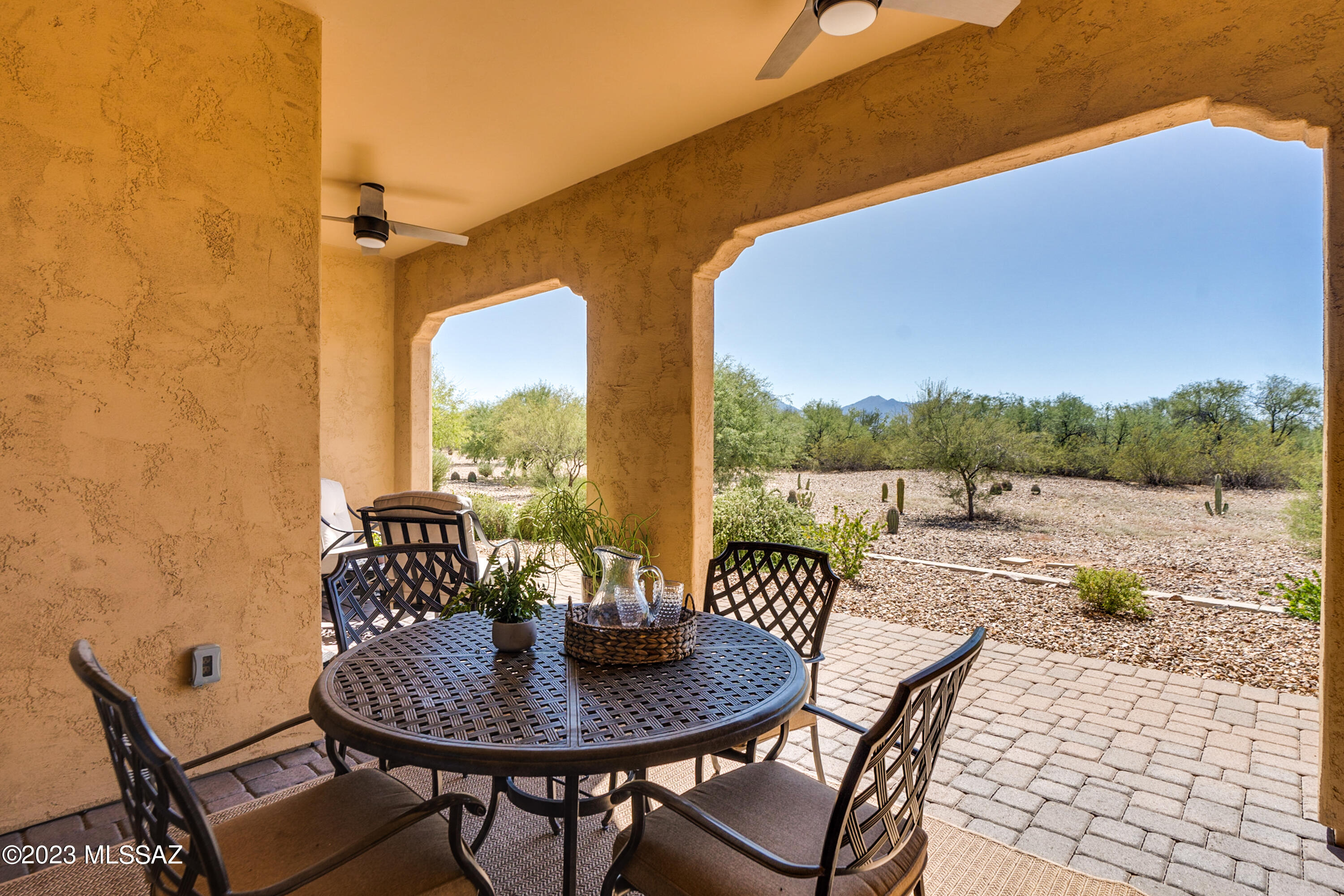 This MOUNTAIN VIEW VILLA represents an opportunity to embrace the serene and luxurious lifestyle you've been dreaming of.  The interior features neutral colors, with upgraded cabinetry, granite counter tops, stainless-steel appliances and tile through-out.  Say goodbye to yard work! The HOA takes care of both front and back yard maintenance, allowing to enjoy the surroundings hassle-free while golfing in the luxury Quail Creek Community.