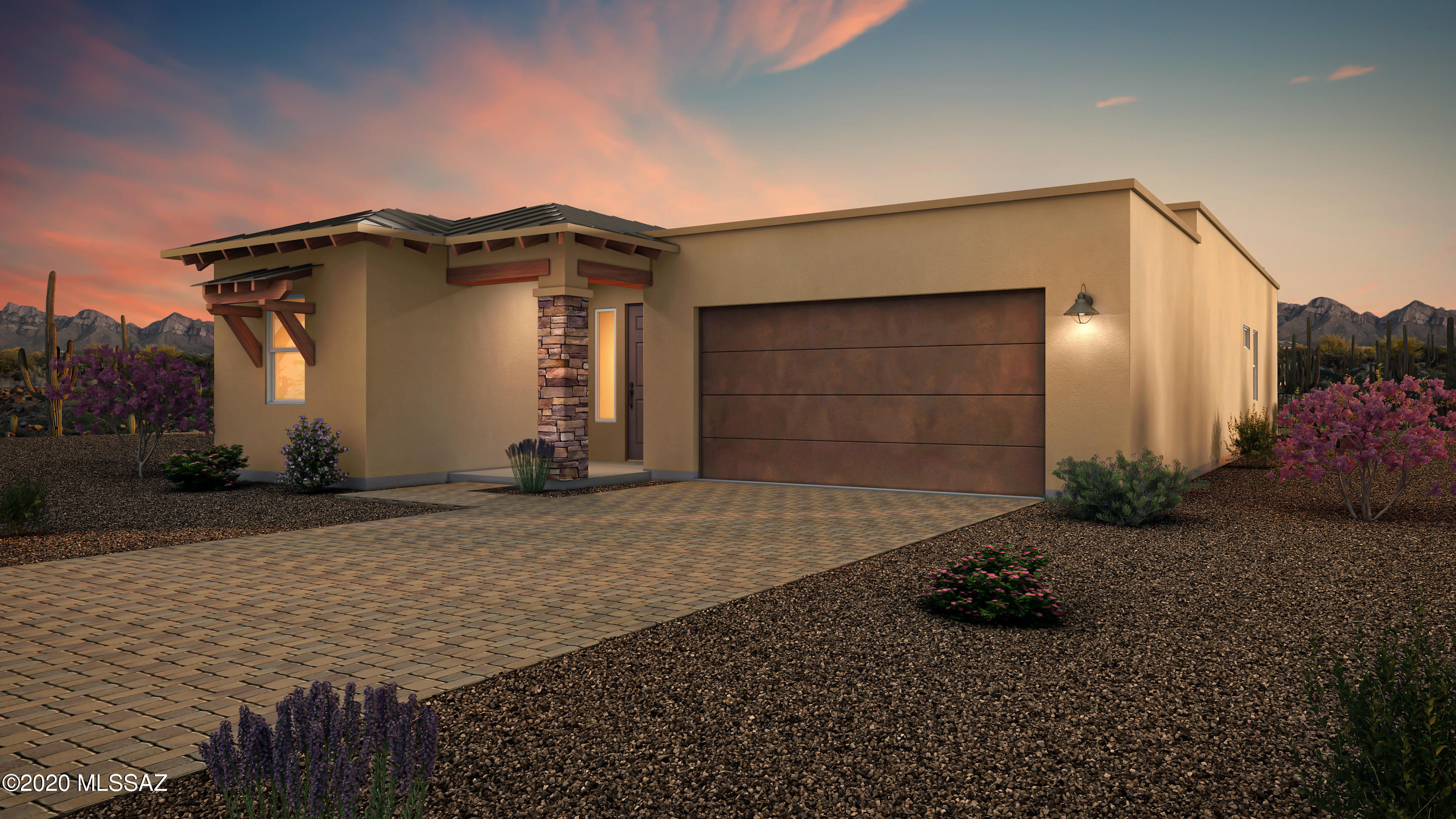 Location, Location, Location. This 1957 sqft home is part of an 11 lot, gated subdivision in North Tucson.  This new home will have a gourmet kitchen layout, stainless steal appliances and granite counter tops. 18'' X 18'' tile flooring will run through out the home.  A 12' sliding glass door and fantastic mountain views will be enjoyed from the extended back patio. Close to Northwest Hospital.  Call for more information.