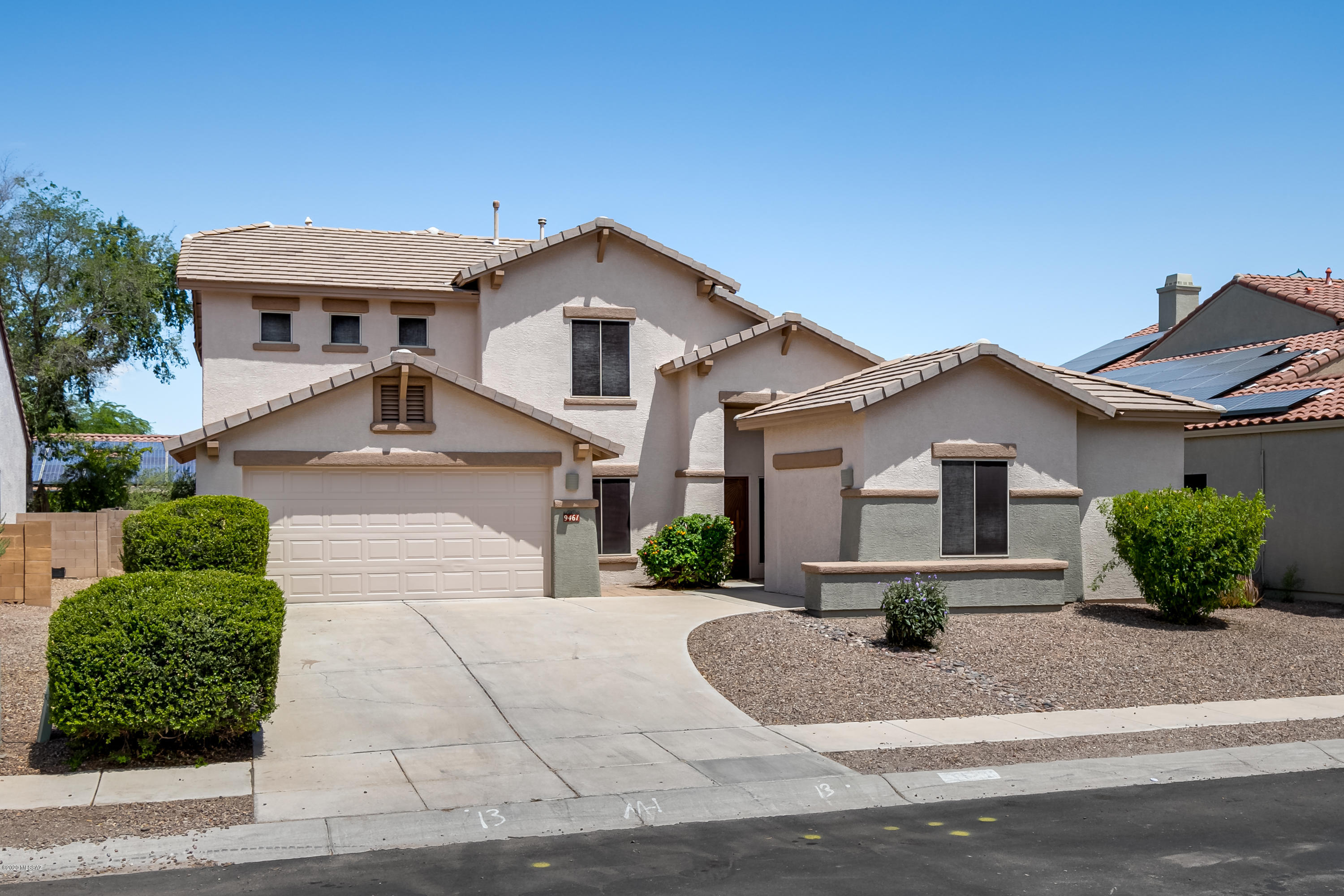 All the space and amenities that you need in this 4 bedroom plus den home with a pool.  Downstairs is your master bedroom/bath, den/office, guest bath, laundry, game room, living room, dining & family room.  Upstairs are 3 more bedrooms, 1 bath, and loft with built-in cabinets.  Open kitchen with  island & pantry. Large master bedroom, with separate shower/tub in master bath with dual vanities & walk-in closet.  Tile flooring in main living areas, plantation shutters, New carpet in upstairs bedrooms.  Outside you will find the covered patio, inviting pool/spa & built-in grill area.  All of this in Continental Ranch with two more pools, tennis & basketball courts, a recreation center, & multiple parks.  A great place to call home.