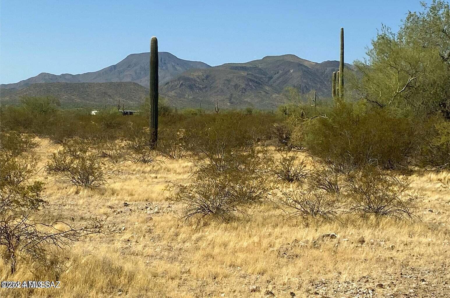 Very private, 1.5 Acres partially fenced, surrounded by mountain views and with no HOA or CC&R's to limit you. Tons of solitude, starry
night skies, tall saguaros and mesquite trees all come with this desert property. Amenities are just a short drive to town. Additional Acreage is available.
SELLER FINANCING AVAILABLE. Survey split in process.
