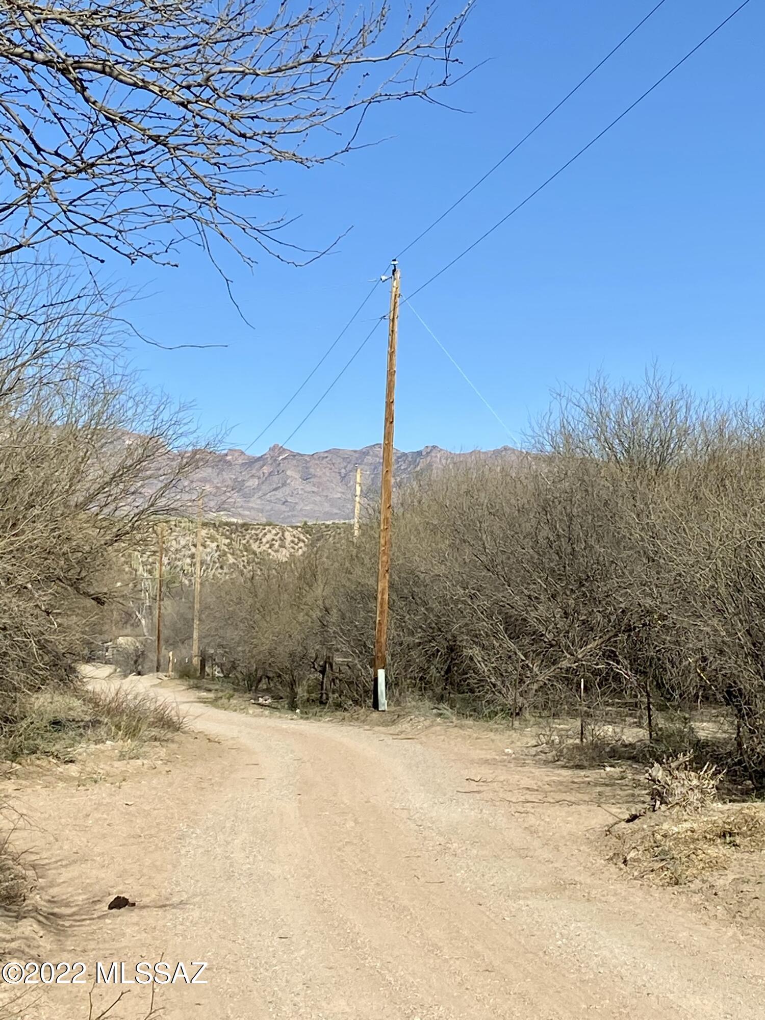 Mesquite covered lot just west of the San Pedro River and near the Galiuro Mountains.  Lot is partially fenced with a private well and septic tank.  Seller is unaware of the condition of the well and septic and is selling property ''AS IS''.  Electric is on site.