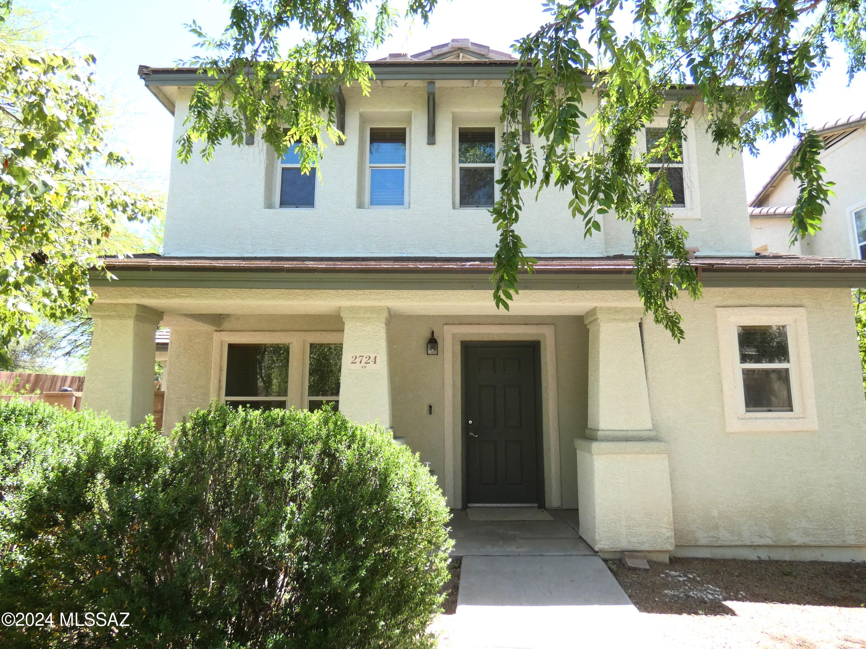 Midtown 3-bedroom 3-bath two-story home on end of cul-de-sac.  Home features 1817 sq feet of living space surrounded by mature lush landscaping, two car garage, open floor plan and steps away from Fort Lowell Park.  Main floor opens to an extended great room with a dining area, large kitchen, downstairs half bath and large laundry room.  Second floor features two guest bedrooms with full hall bath and an extra-large master bedroom, bath with double vanity, tub, separate shower and walk-in closet.  Home is move-in ready with all appliances including washer & dryer, new carpet installed May 2024.