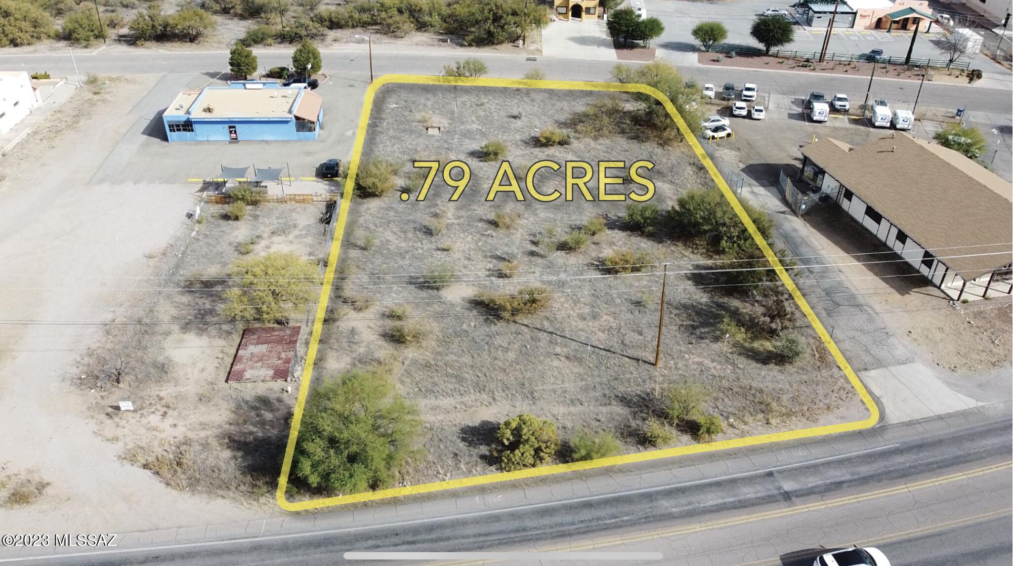 Great Frontage Rd. commercial lot, .79 acre. Has access on west Frontage road and Circulo Mercado.
