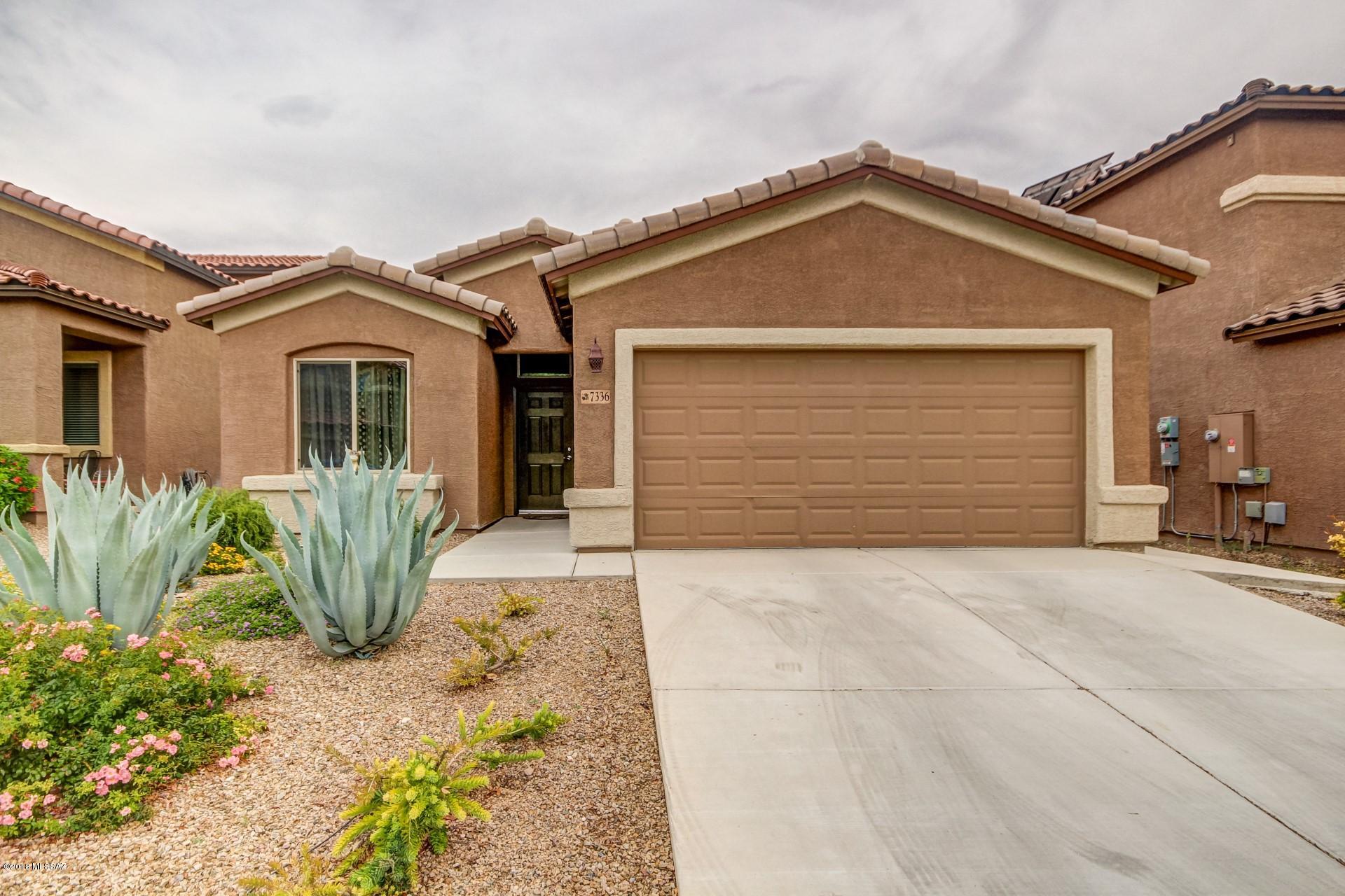 Beautiful single level home with a warm and welcoming color palette! Kitchen opens to living room and is complete with breakfast bar, a plethora of cabinets, and black appliances. Master suite has plush carpeting and picture window. 3/4 ensuite with dual sink vanity. Backyard features a covered patio with mature landscaping and plenty of room for entertaining. This home is sure to go fast so come see it today!