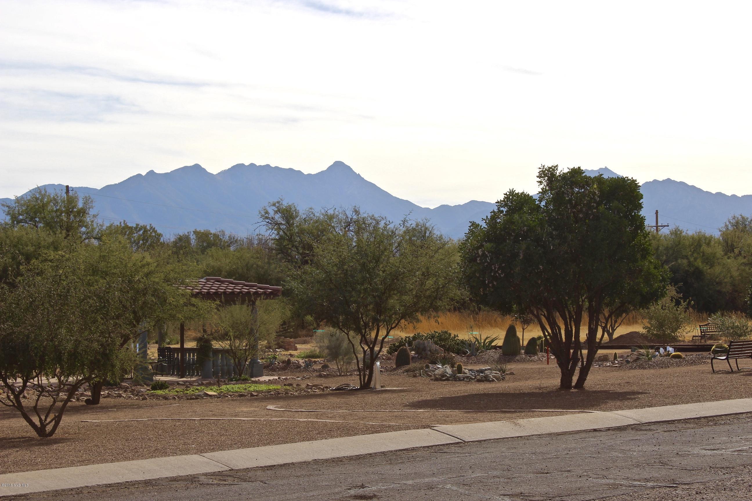 This charming home has many distinct features that are sought after....it's nestled in a quite Cul-de-Sac, directly across from a park (the gardeners paradise), has mountain views, and its on a corner lot! A wonderful winter retreat or even a great place for year round residents. The nicely tiled Arizona room provides a wonderful area for gatherings. The laundry room is spacious with extra storage cabinets. As you step out onto the delightful covered patio, you'll find that it is very private. The landscaping is low maintenance with natural desert plants. Another added benefit is an enclosed carport that gives you a 1 car garage!! Come take a look, you may love it's vintage character or choose to make some lovely new changes.