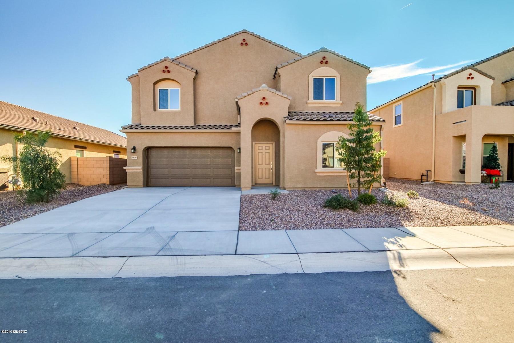Saguaro Bloom Block 3 is selling fast! The always popular Pueblo Plan offers an open great room, huge pantry and plenty of room for a pool in the back yard. There are 3 bedrooms upstairs with a loft plus a 4th bedroom and full bathroom downstairs. The kitchen is complete with upgraded cabinets and Granite countertops, plus two-tone paint and elegant 20 x 20 tile in all the right places! Brand new construction Energy Star Qualified Home - with a builder warranty. Ready now - quick move in.