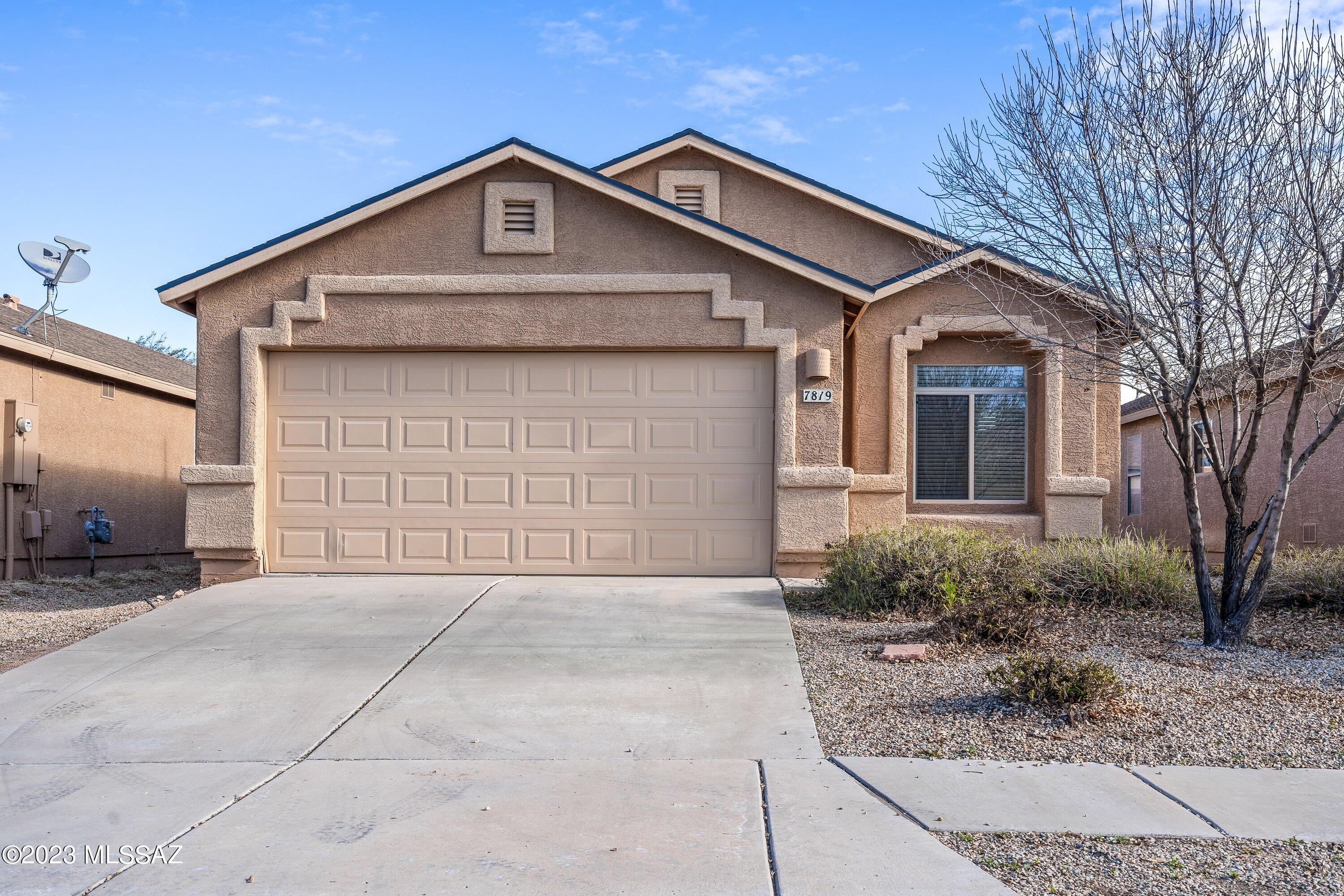 This adorable Reszi home has it all. North & South facing with a wash located behind the home for extra space & privacy. The open floor plan offers a split bedroom layout with a bonus space that can be used as a formal dining, den, office, or 4th bedroom! Conveniently located near all amenities & part of the top-rated schools in Vail. The large backyard backs up to a wash and is just a few doors down from the neighborhood playground. 2-car garage has a 2-ft extension, great for longer cars or extra storage. Cable in every room. Covered patio and a drip-system on timer makes your backyard an oasis. Schedule a self-tour today!