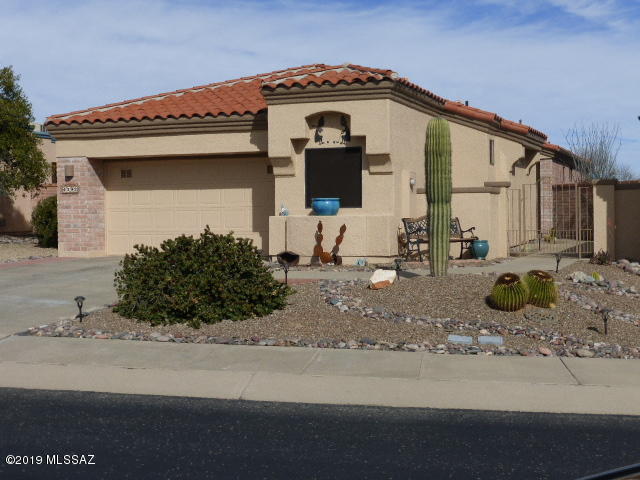 IMMACULATE GEM ON THE GOLF COURSE! 2 BED 2 BATH PATIO HOME BEAUTIFULLY UPDATED KITCHEN WITH ALL STAINLESS STEEL APPLIANCES, ALL GRANITE COUNTERTOPS, UPDATED VANITIES IN BOTH BATHS ALSO WITH GRANITE COUNTERTOPS.
SALTILLO TILE THROUGHOUT EXCEPT BEDROOMS WITH WOOD FLOORS. MURPHY BED IN GUEST BEDROOM WHICH ALLOWS SPACE TO USE AS AN OFFICE IF NEEDED. THIS IS A MUST SEE, MOVE IN READY HOME WITH A LOW CARE YARD! SIT BACK AND ENJOY THE GOLF COURSE VIEW OF THE SECOND FAIRWAY.