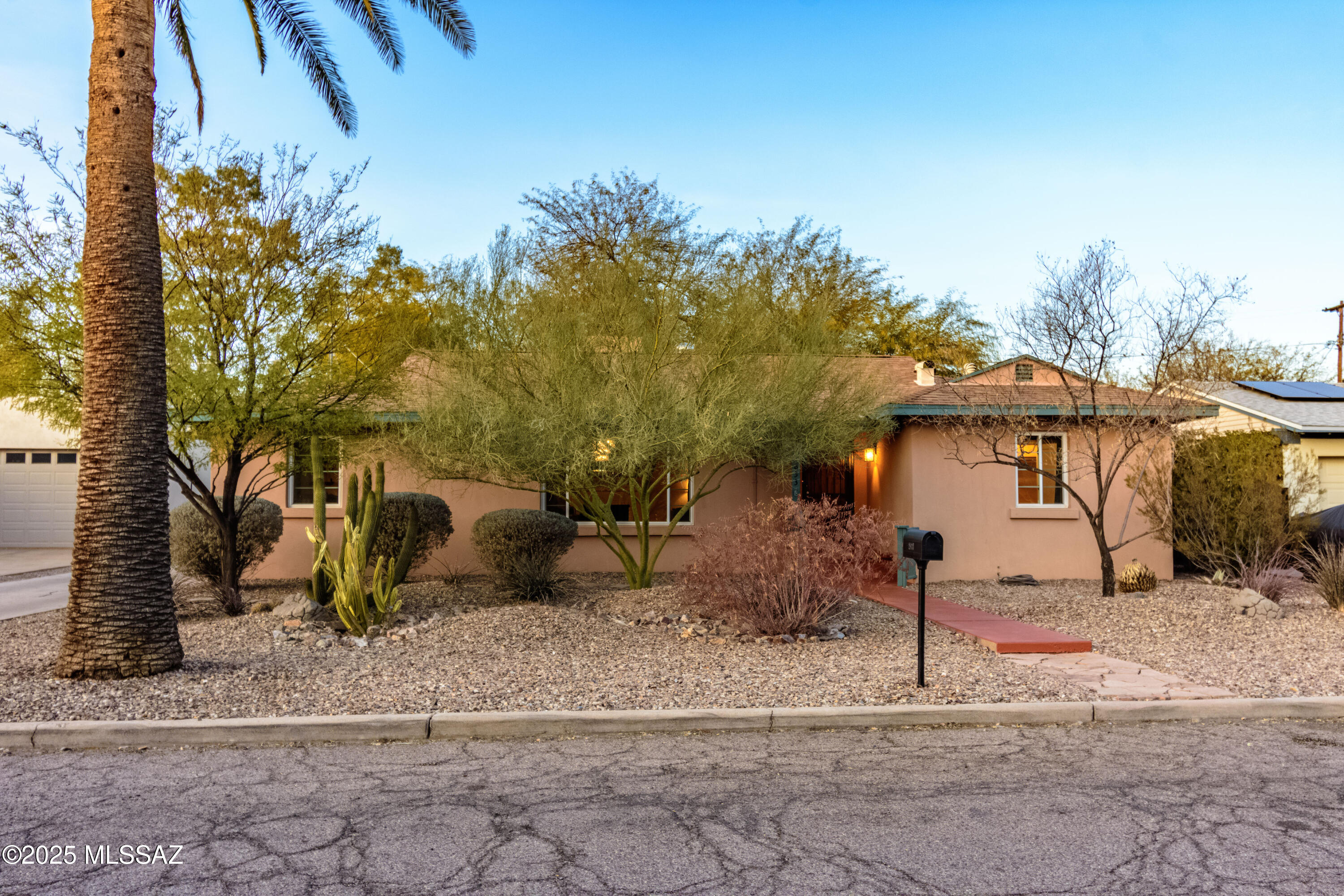 If real estate is all about location, this beautiful Broadmoor bungalow exceeds that standard. Two blocks from Tucson's ''Sunshine Mile'', this home combines modern conveniences of updated kitchen, bathrooms, and mechanical equipment, with mid century charm. Private back yard includes a screened in gazebo to add to the ambience. Mere blocks away are both local and national restaurant and retail locations as well as cultural and recreational facilities at nearby Reid Park. Add many more entertainment, dining, shopping, and service options with the University of Arizona within 2 miles and Downtown Tucson 2.5 miles away. The City of Tucson Bike Boulevard Network connects Broadmoor to both the 131-mile Tucson Loop and the Aviation Bikeway for additional exercise opportunities. See it today. Historic property designation reduces taxes by almost 50%. Home improvements include double pane windows, blown in R-38 insulation, water and sewer pipe replacement, modernized all bathrooms and kitchen, and so much more.