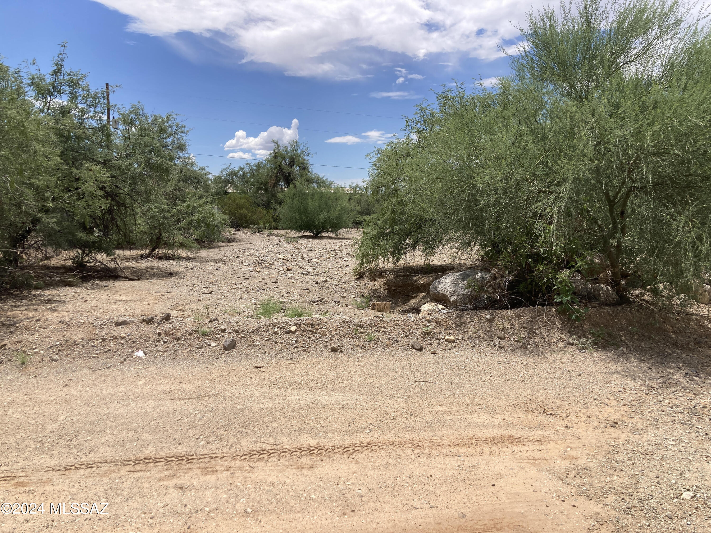 Vacant lot - formerly had mobile home - electrical, septic on property - water at lot line - wash going through the NW edge of the lot