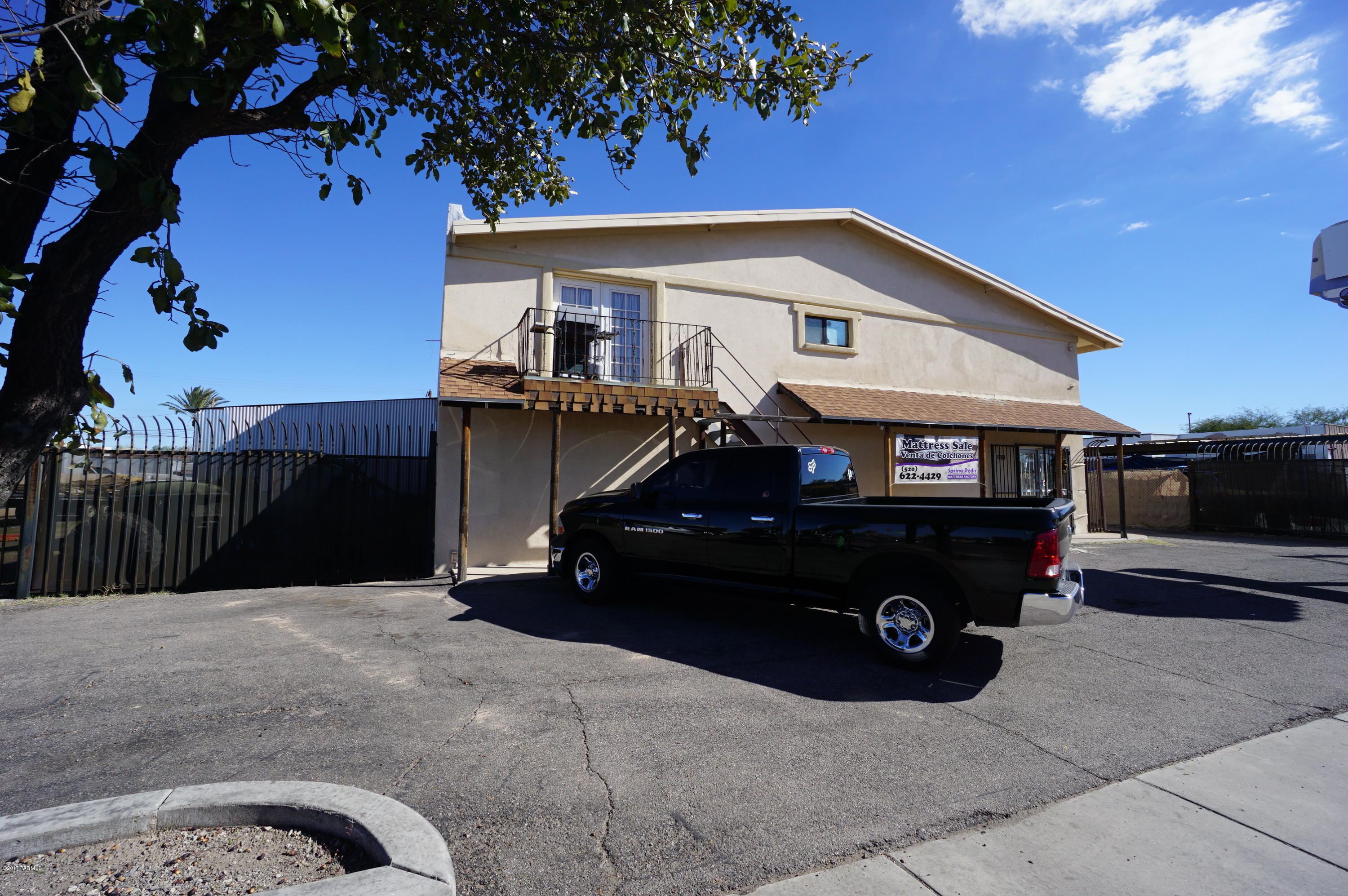 C-3 zoning. Excellent exposure on highly traveled S 6th Ave, just south of downtown Tucson. Three lots comprising over 24,000/sf with approx 7,400/sf of improvement. Currently a mattress manufacturing/retail operation on first level. Includes a fully finished second level residence with 4-5 bedrooms, 2 full baths, kitchen, living room and laundry and storage room. C-3 zoning, extremely functional building.