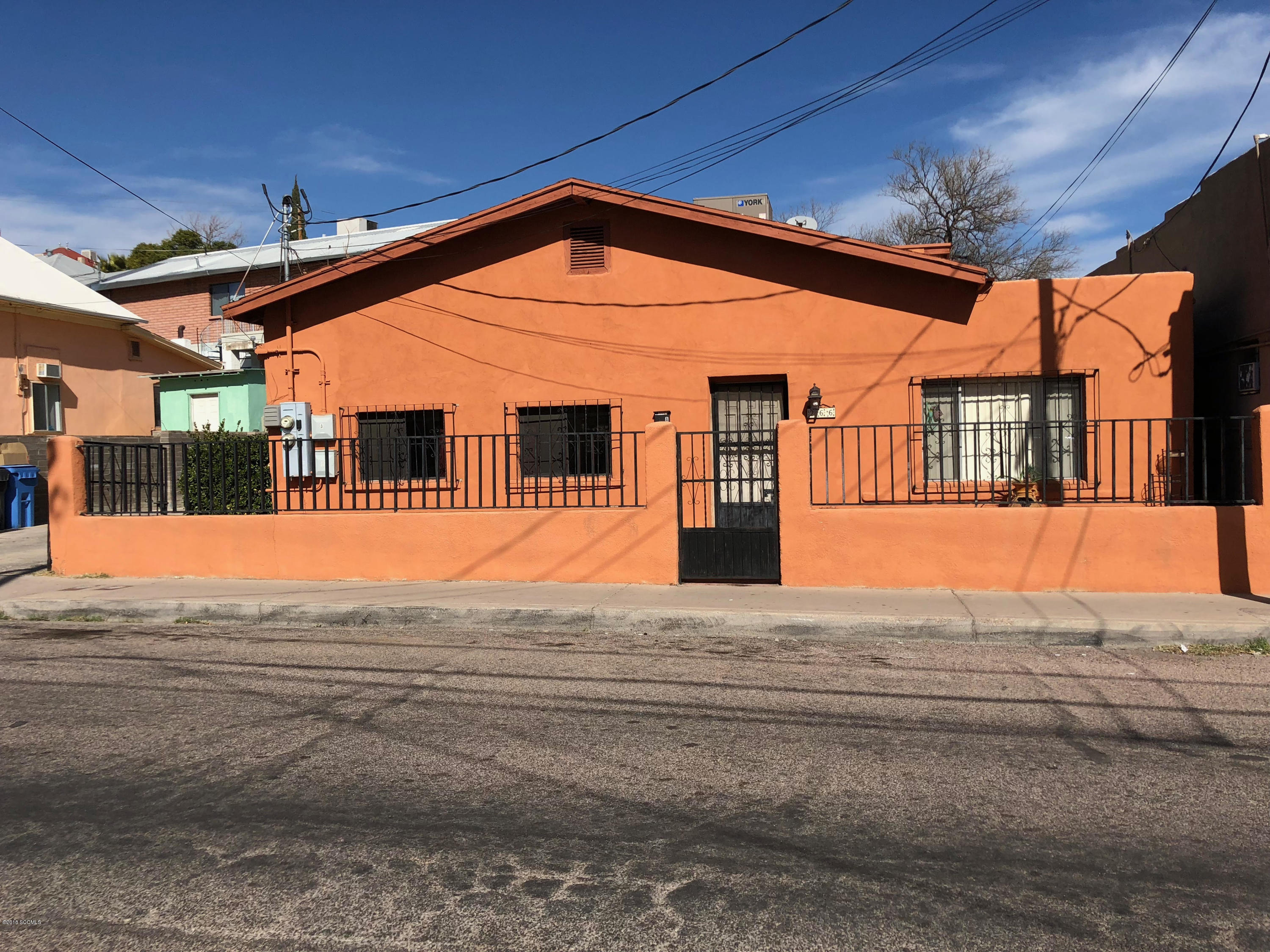Income property apartment rents for $400.00 and main house rents for $600.00 walking distance to border, mains house has a new roof and a A/C unit tile floors [] back apartment need some TLC