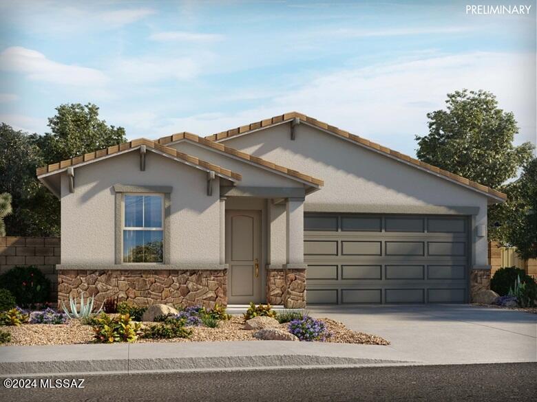BRAND NEW energy - efficient home ready by Apr 2024! You can settle down in the spacious great room or step outside to the covered patio. White cabinets with cream/black granite countertops, Travertine-look tile flooring and warm grey carpet in our Cool package. Ranch Style Home, W/D/F/ Blinds Included. Visit Fieldstone at Gladden Farms and explore new homes in Marana, Arizona. This family-friendly community is located within the highly sought-after Marana Unified School district and offers residents a wide variety of amenities, activities, and events to fit every lifestyle. We also build each home with innovative, energy-efficient features that cut down on utility bills so you can afford to do more living.* Each of our homes is built with innovative, energy-efficient features.
