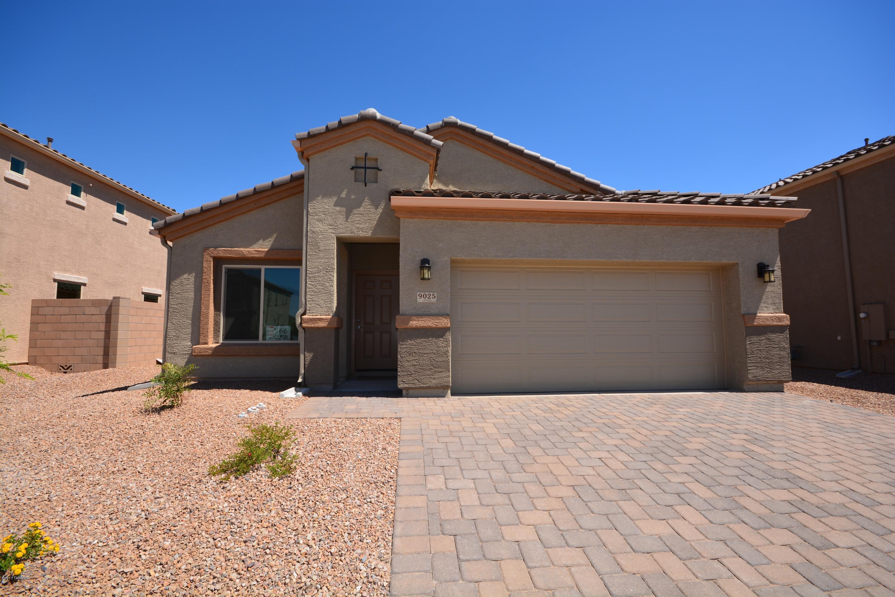 This is one of our most popular plans - the Santa Barbara with 4 bedrooms, 2 1/2 baths plus a den.  Open great room off the kitchen with plenty of closets for storage. Granite countertops and stainless steel appliances with a gas range. This home is ready now. Brand new construction Energy Star Qualified Home - with a builder warranty.  AMAZING VIEWS of saguaro studded cliffs and amazing sunsets.  This one will go quickly!