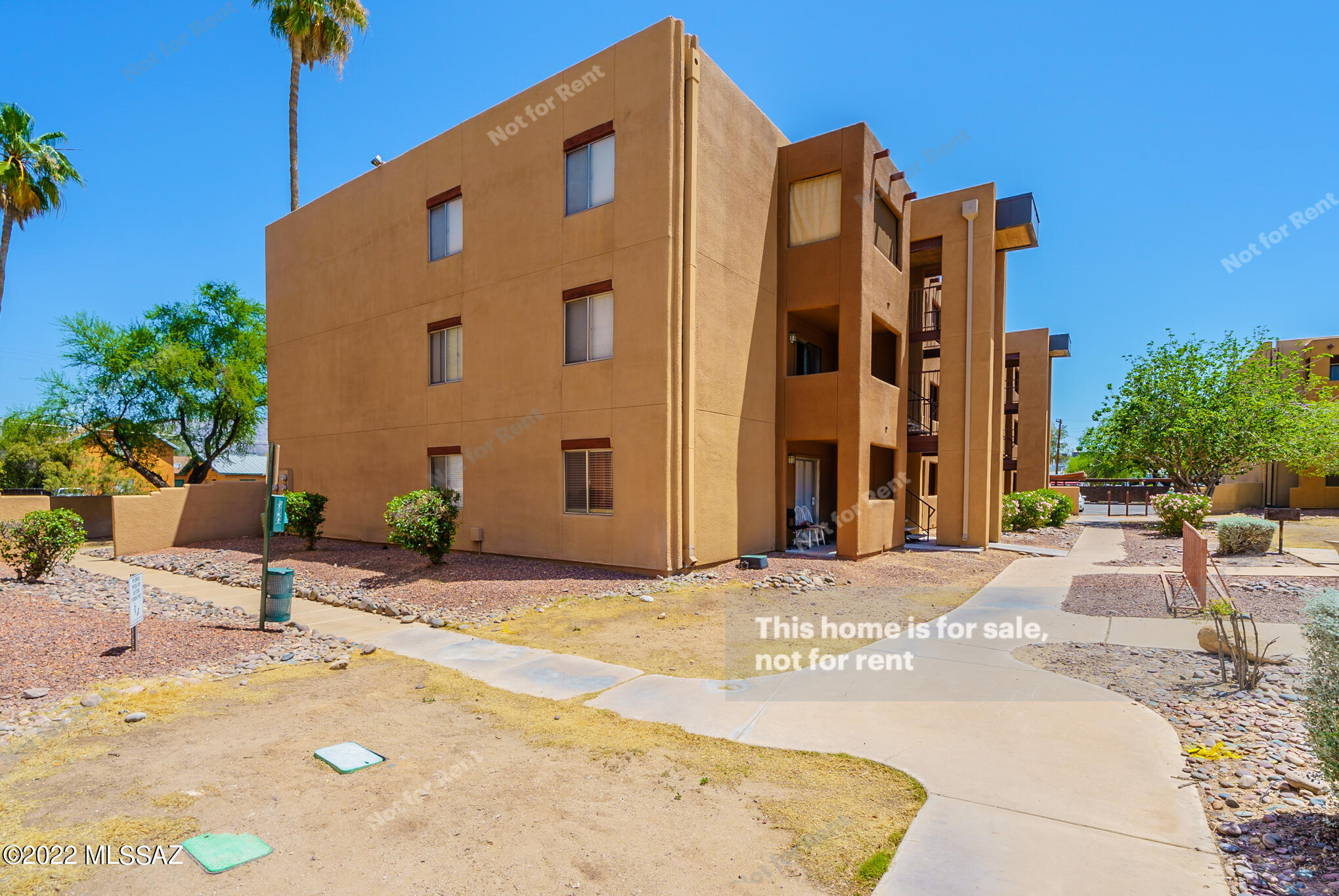 This Tucson home has one story.