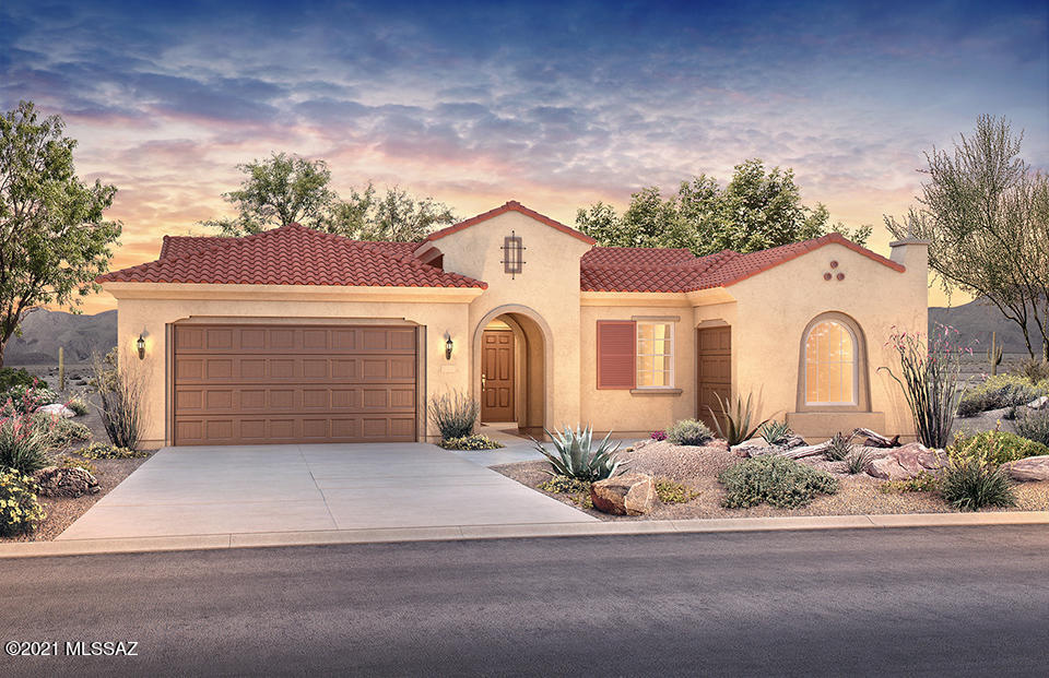Beautiful single-story home featuring 2 suites plus a den. Amazing large kitchen with extra cabinets and wine cooler. Built in gas stainless steel appliances with counter depth fridge. Light cabinet with granite throughout the home. Wood plank tile is located everywhere except for bedrooms. Bright and open floor plan, with many upgrades with warm and neutral colors. This home is conveniently located near the Saguaro Center. Very private lot with interior walls, and all your front yard landscaping included.