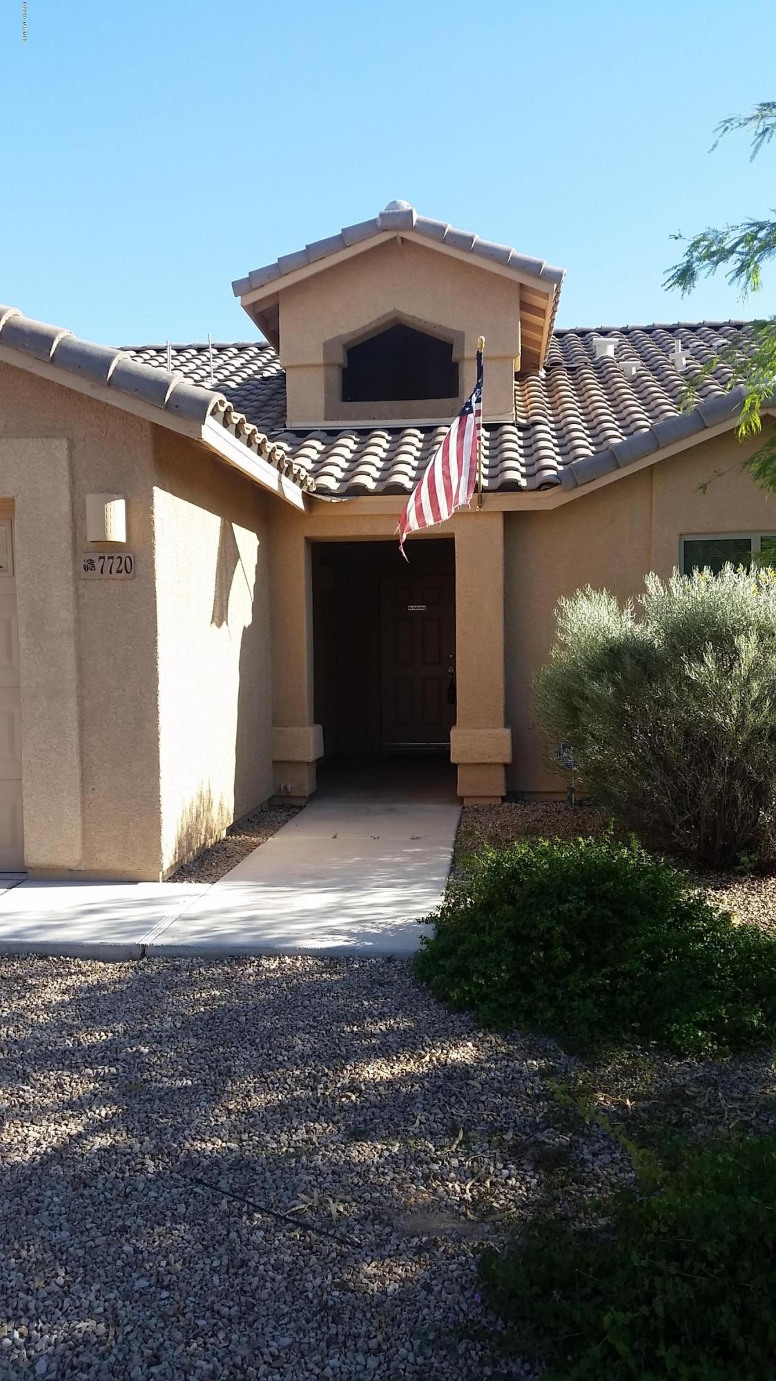 Beautiful 4 bedroom home in Sycamore Park that backs up to the desert. Spacious floorplan with ceramic tile and carpet throughout the home. Open kitchen with granite counter tops, stainless steel appliances, breakfast bar and 2 pantries. This home has a covered patio that looks on to a gorgeously landscaped backyard with unobstructed mountain views. Move-in today!