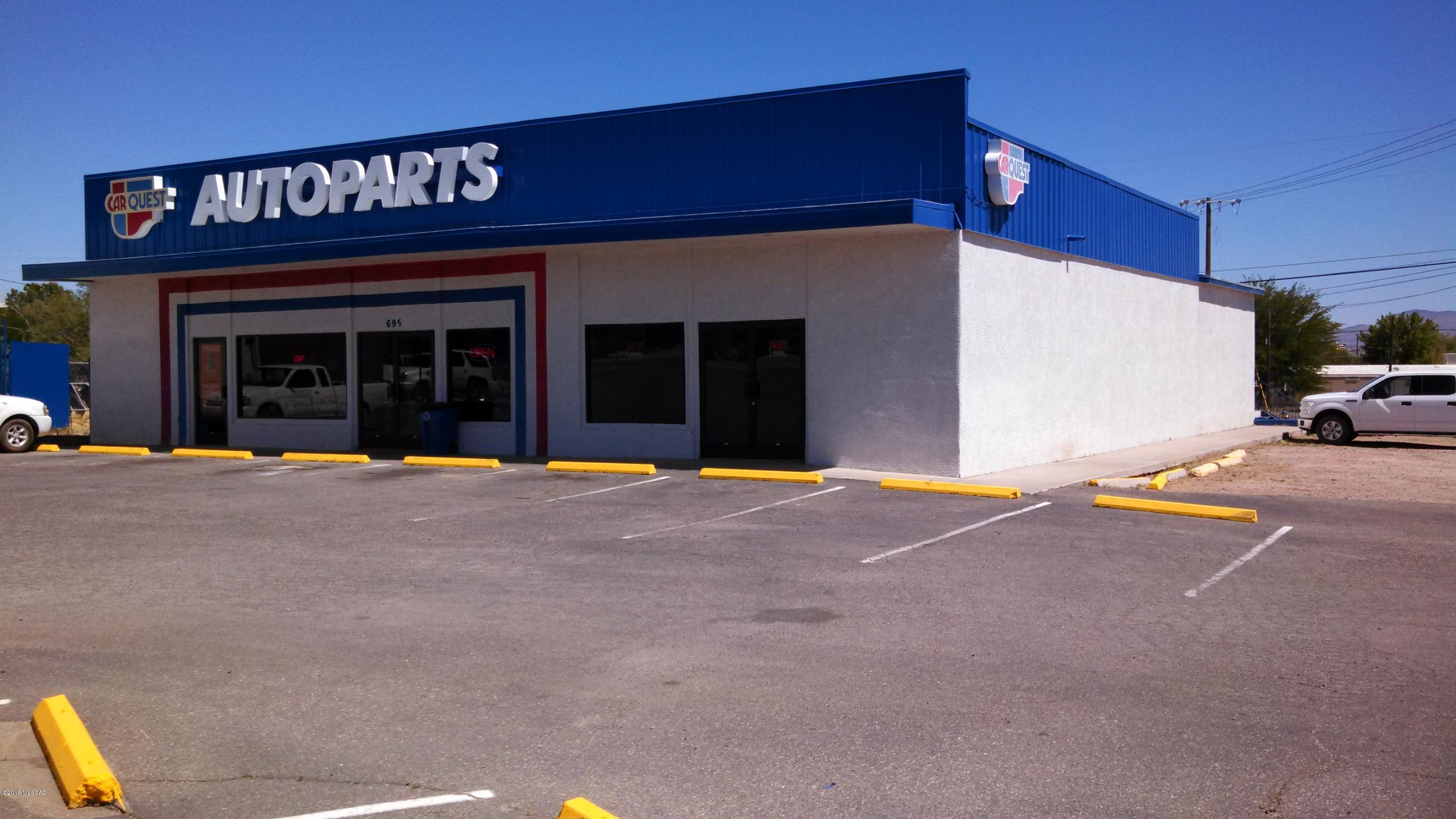 Nicest available free standing commercial 6800SF building in Benson. OWC, Lease, consider partial trade building/home/land Benson/Tucson area (any condition). High visibility corner location on the main street and major arterial. Tons of parking, an adjoining fenced lot plus expansion area of space for outdoor business use. Building may be divided into three rental spaces or owner occupy some – rent the rest for income. Have your business rent free. High investor income potential. Priced below land and construction costs. Great chance to own a major opportunity building in town before the new proposed Vigneto breaks ground. Avoid the soon-to-be rush to Benson. Owner flexible to terms with
significant down.