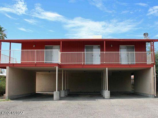 DO NOT disturb tenants! Property shown after accepted offer. Tri-plex- 3 Units- Each unit has 2 bedrooms/2 bathrooms. This home is all electric. Washer/Dryer hook-ups in each unit. Covered parking, quick bike ride to the U of A and UA/Banner. Always rented. Individual yards with mature trees.
