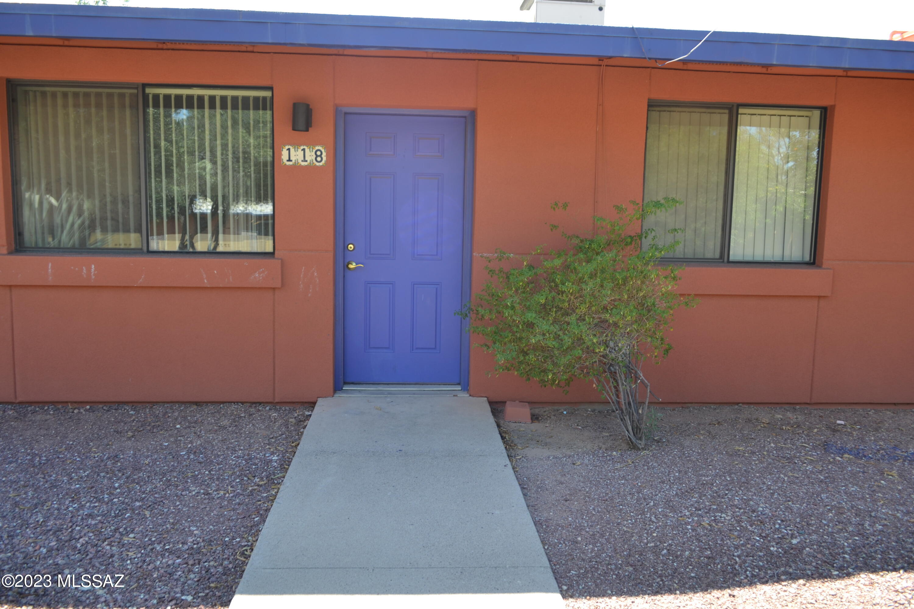 Freshly painted interior of condo, A/C, living room , courtesy stackable washer and dryer in outside storage.