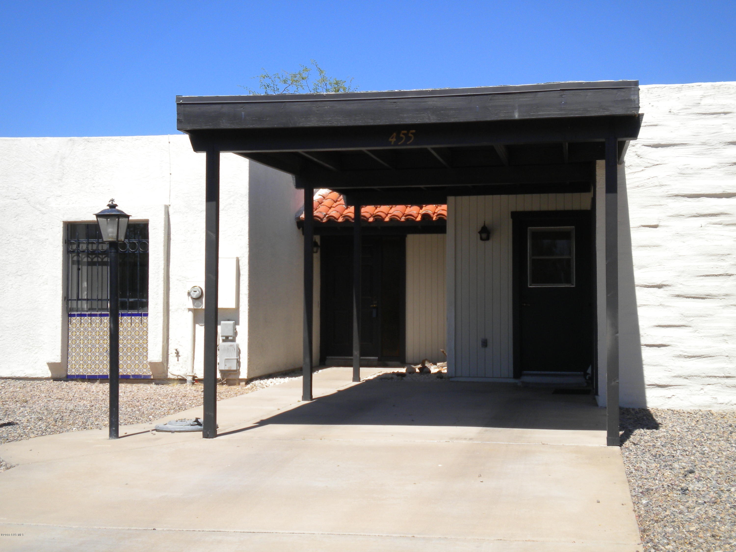 Charming 2 bedroom, 2 bath townhouse in Casa Paloma II. Ceramic tile throughout, new Amana package heat pump installed 05-2016. The large backyard faces an arroyo with opportunities for wildlife viewing, the covered patio is an excellent location to enjoy lovely sunset views. Front and back yards feature low maintenance desert landscaping.