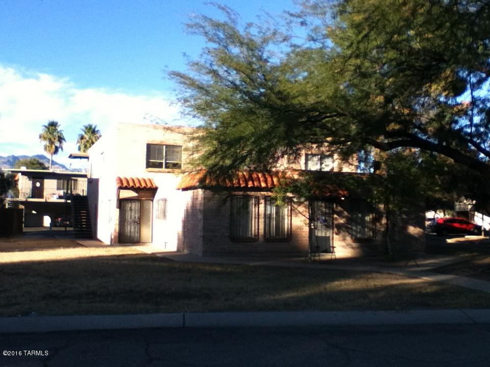 6633 East Calle La Paz #B Tucson, AZ 85715 2 bedroom 1 bath 2 story unit. 1 carport covered parking spot with personal storage lockers. All tile downstairs. No pets.