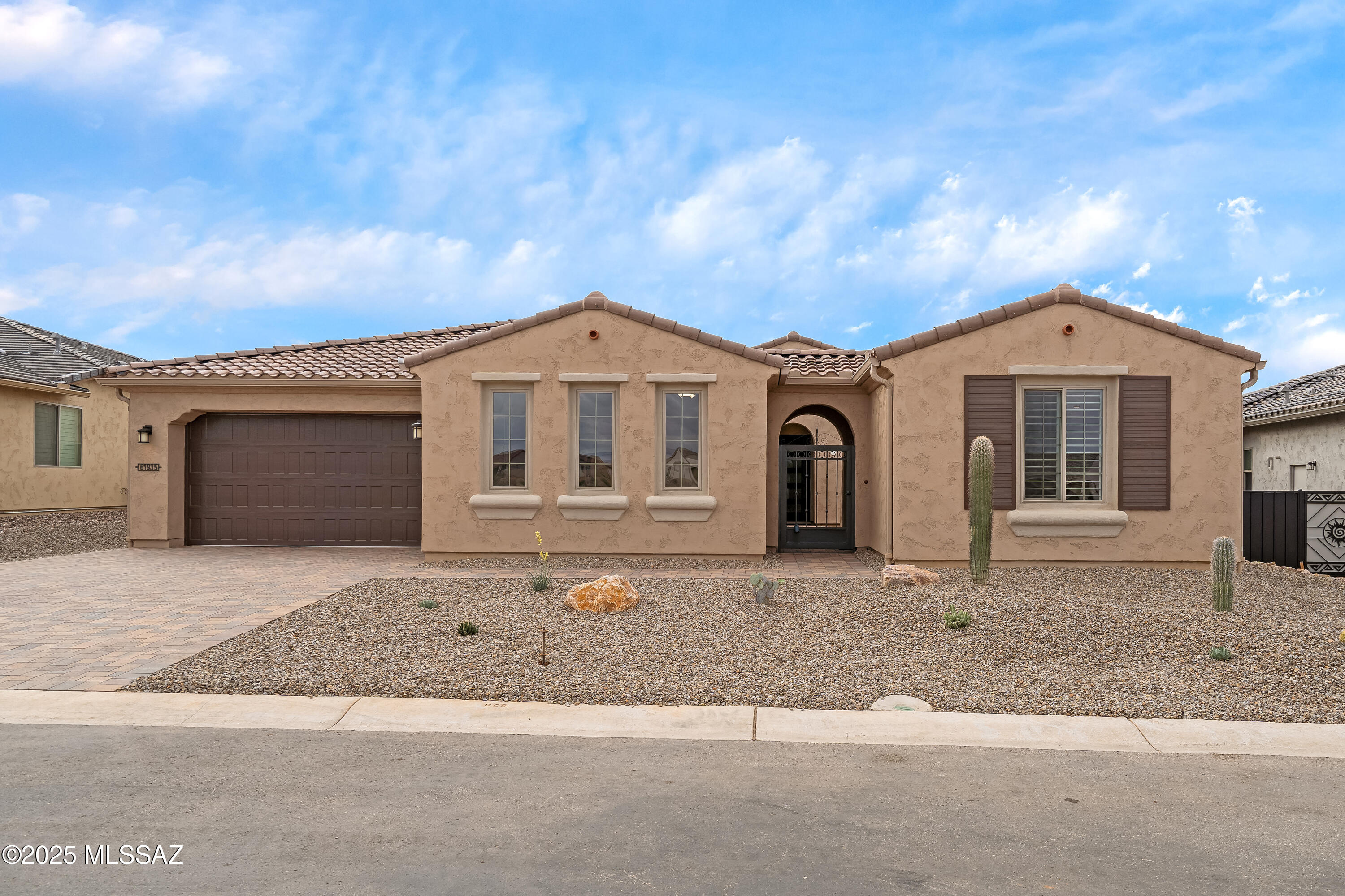 Only a 1-year-old 2816 Sq. FT. Mira Model w/Casita that is ideally located tight on the desert! This near-new home has 3-Bedroom En- Suites (includes Casita); Powder Room, Spacious Den /French Doors; Great Room; Dining Area; Large Kitchen Island w/Walk-In Pantry; Spacious Den; Master Suite w/Walk-In in Closet; Laundry Room; 9', 10', & 11' Ceiling Heights; Deep 2-Car Garage w/Storage/Gold Cart Garage; 360 Sq. Ft. Covered Outdoor Living Space; Optional Detached Casita with Portico and Courtyard; and Optional Front Courtyard Wall. Current owner spent a small fortune upgrading this home with the highest quality counters, flooring, appliances, lighting, Built-ins in Closets, etc. that totaled over $300,000!