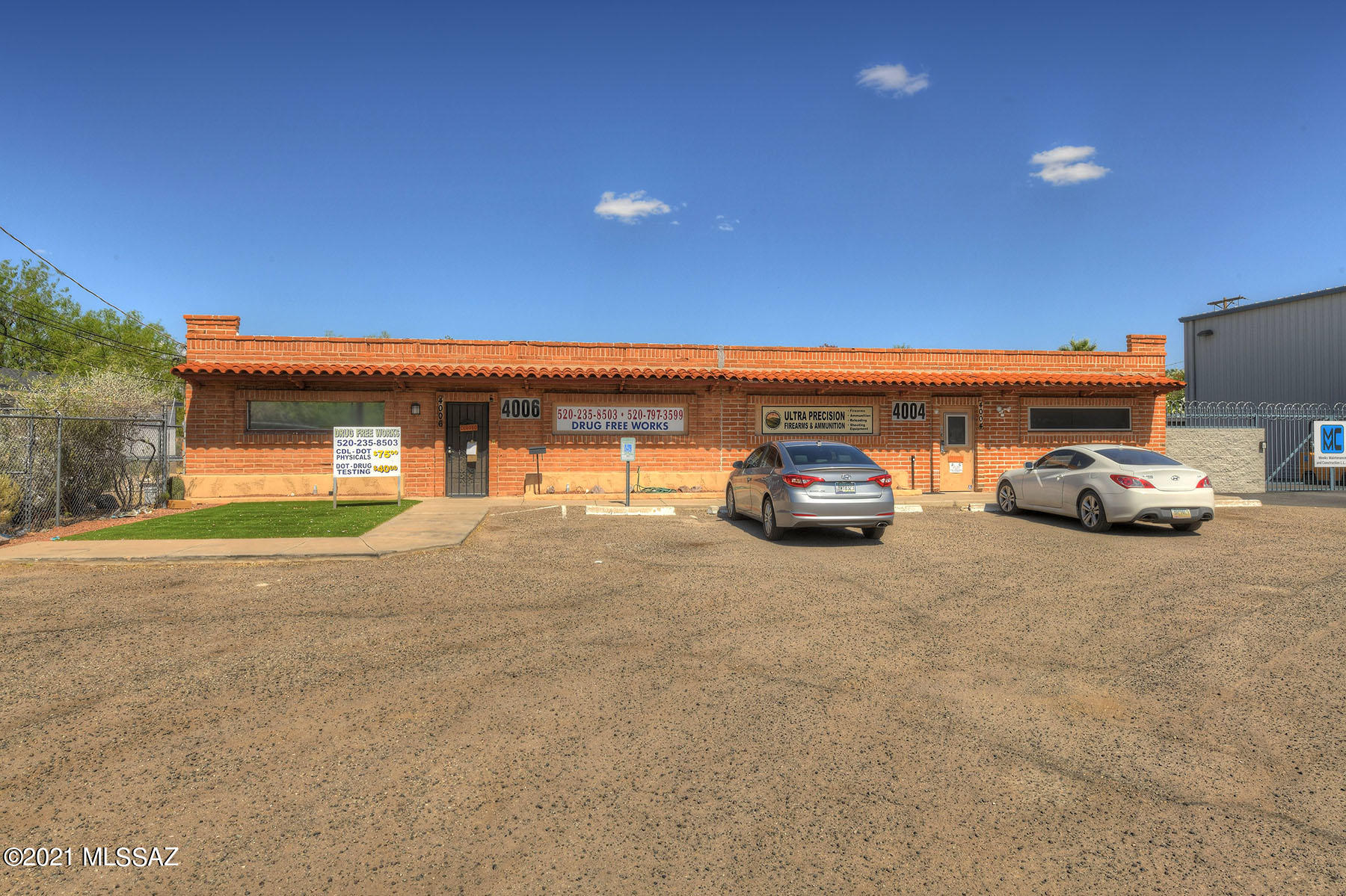 Terrific opportunity to own/operate one unit and lease the other. The 900sf suite is currently occupied by a single tenant. Just north of the Romero & Roger intersection and sited on nearly 1/2ac of MU zoned property. Just 3 min from I-10 with nice visibility and drive by traffic.