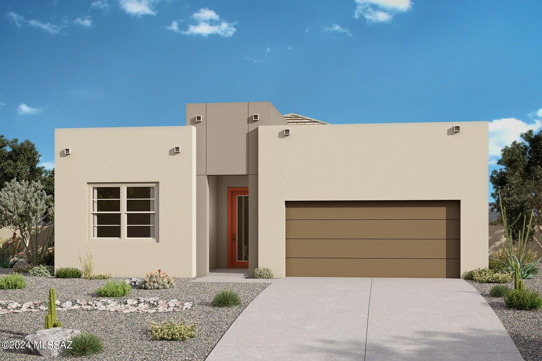 Popular Cobalt floorplan with Desert Modern elevation. Enter through long foyer to open Great room/Kitchen/dining area with covered back patio. Spacious Owner's suite offers huge walk-in closet, dual sinks and walk-in shower. Additional features include: 8' interior doors, covered back patio, executive height cabinets in all baths, ceiling fan outlets, gas BBQ stub-out, handy Stop-n-Drop, energy efficient LED disc lights and more!