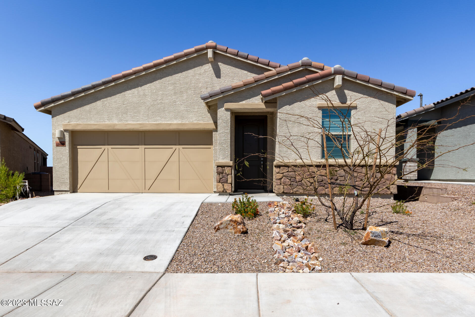 Join the fun at Vistas Rancho del Lago in this NEWLY COMPLETED (Feb 2022) 4 bedroom, 3 full bathrooms plus a teen room/den and enough room to spread out! This gorgeous home offers an open kitchen great room concept with white cabinets, granite countertops, corner pantry, gas stove, refrigerator, tile flooring and plenty of storage. Additional features include a spacious two-car garage, laundry room with washer and dryer, window coverings and a private backyard. Approximately 2,027 Sq. Ft. Prime location off of I-10 with easy access to downtown Tucson. This community is just minutes from nearby shopping, dining, and open space. Each home is built with innovative, energy-efficient features that cut down on utility bills so you can afford to do more living. Owner/Agent