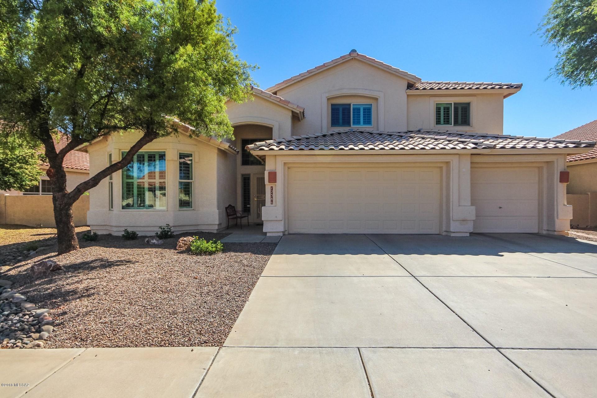 Gorgeous Home with over 100k in upgrades. OWNED Solar Panels. 3 car garage. Dramatic soaring ceilings, tile floor, custom palette, plantation shutters, upgraded lighting, Formal living/dining room. Stunning eat-in kitchen features center island, granite counters, breakfast bar, glass tile backsplash, SS appliances, pantry, and white wood cabinetry with stylish hardware. Bay window in breakfast nook. Cozy family room fireplace, built-in shelves, and loft overlooking kitchen & family room. Entertainers Paradise. Grand master retreat offers private en suite. Loft area with endless possibilities. Plush carpet in all the right places, generous size bedrooms, ample closets, and upscale baths. Covered paver patio, dog run, sparkling fenced pool & spa, fire pit area all with mountain views.