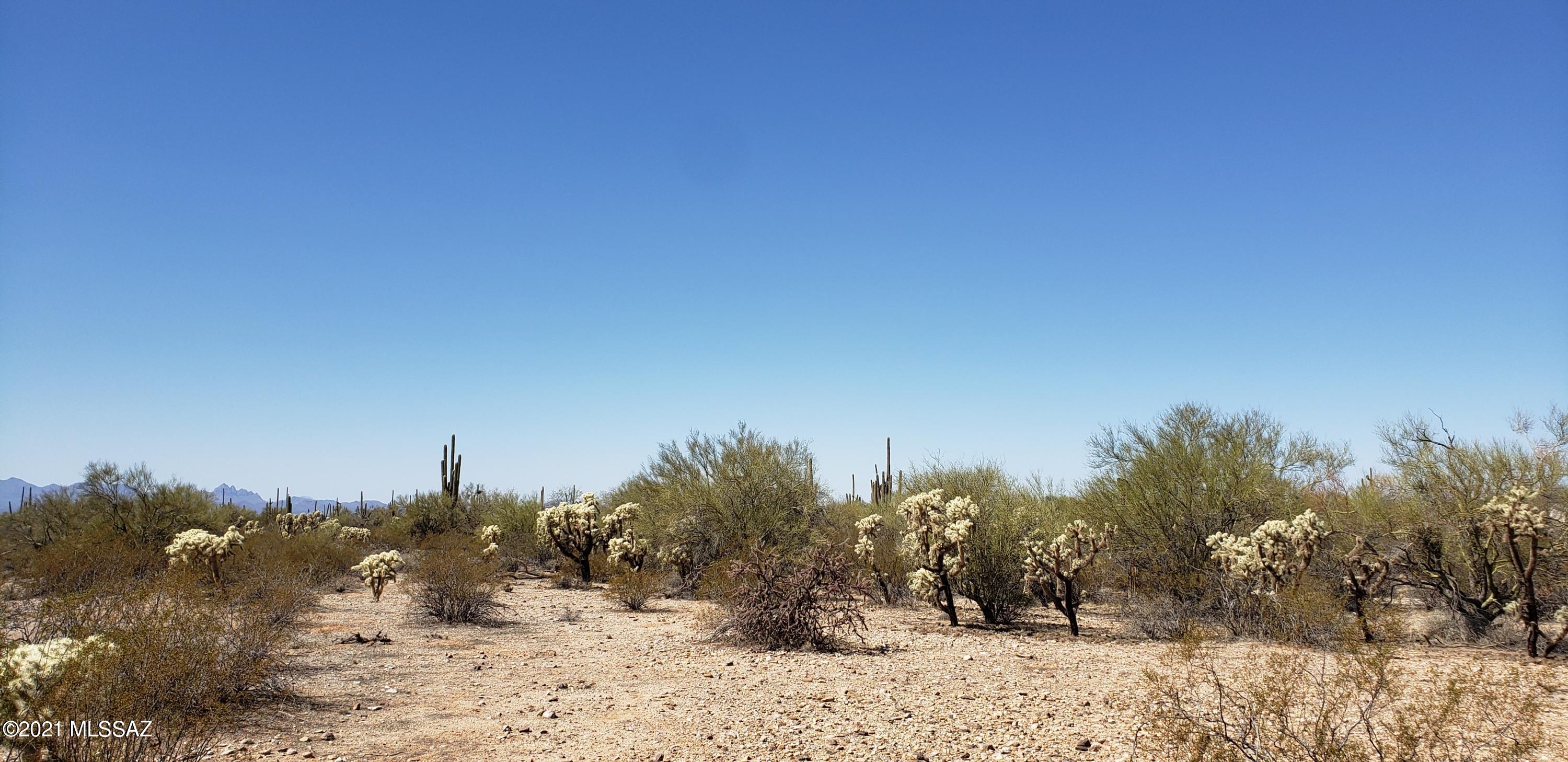 Beautiful area, with amazing views. 2 acres with utilities including: water and power. Investment potential at this price. Restricted to custom homes on 2 acre parcels. Easy access from pavement, within 15 minutes of the rapidly growing Marana Exit at Interstate 10. Owner will carry. Two other lots available at same price. Saguaros, Palo Verde tree and Mesquite trees throughout property.
