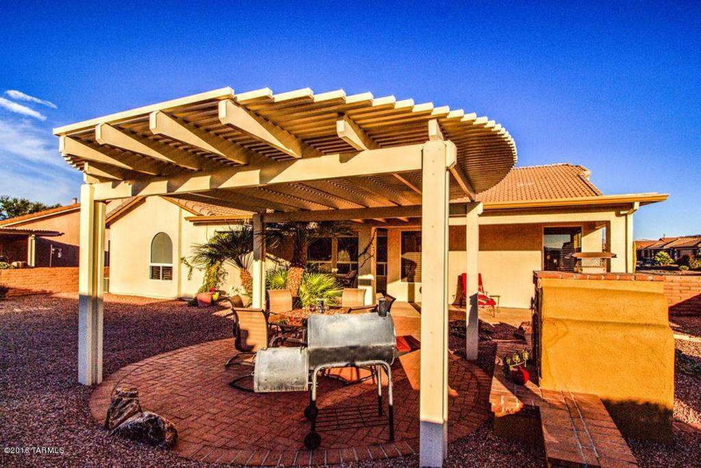 This stunning Quail Creek home will stop your search! So close to all of the beautiful community's amenities including pool, putting green, bocce, the driving range, athletic club & MORE!! The home is located in a cul de sac, and boasts an amazing backyard with plenty of covered patio space & a fire pit for entertaining- Not to mention the CASITA with separate entry off the front walkway for added privacy for your guests!! Tastefully upgraded to fit any style this 3 bedroom, 3 bathroom home is completely move-in ready & totally ready for it's new owner!! Ask for your showing TODAY!!