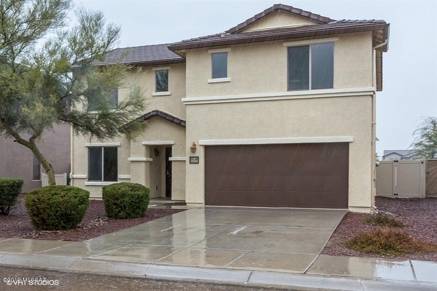 3 bedroom/2.5 bath home in Red Rock Village. Conveniently located near the I-10 and community park. Property features include tile floors, large fenced yard with covered patio, tile roof, kitchen island, North/South exposure, large loft, large master suite, stainless steel appliances and desert/low maintenance landscaping. This remarkable property is available for immediate sale. The seller is very responsive and the property is a perfect opportunity for all buyer types.