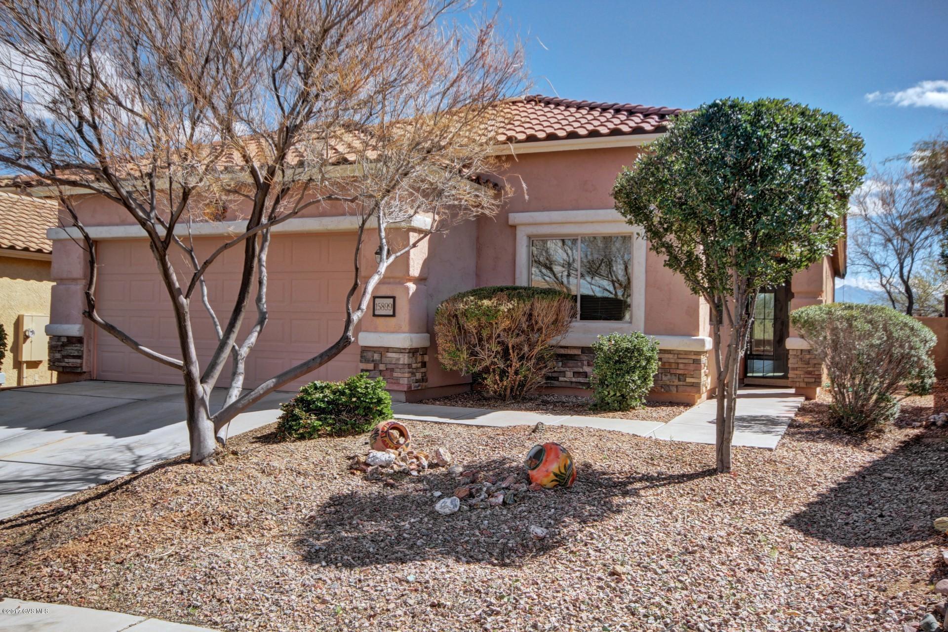 Lovely and well maintained home. Premium lot Located in the desired adult community of Rancho Resort. Open floor plan with 2 bedrooms 2 bath and a den that can easily be converted into a third bedroom. Updated kitchen with Hi-Macs counter tops, island and stainless steel appliances. Tile and ceiling fans throughout. Spacious master suite with large walk-in closet. Enjoy the Mountain Views from your private backyard. Be sure and take advantage of all the amenities the community has to offer, pool, spa, tennis and so much more. Come take a View!