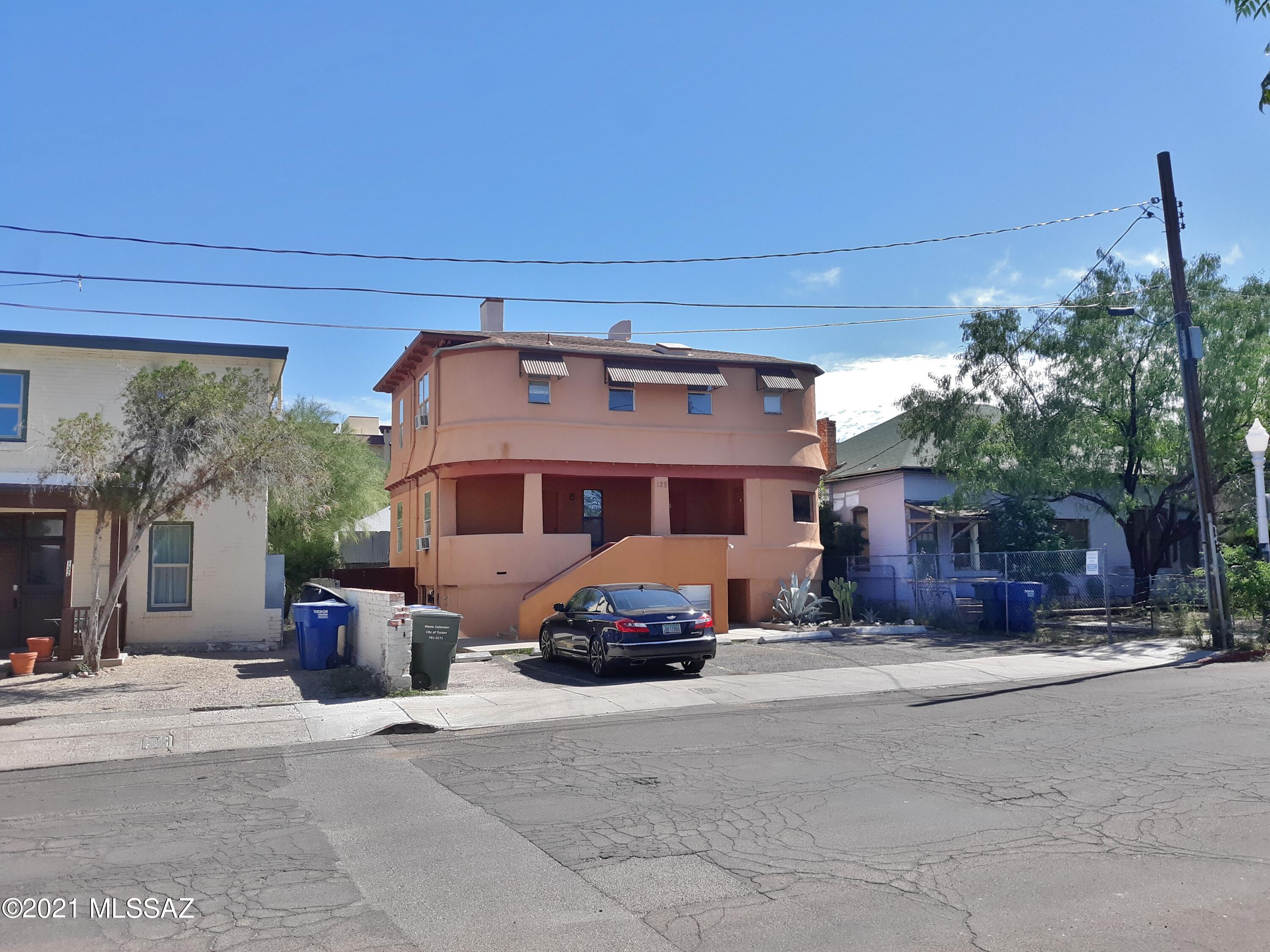 Tremendous opportunity!  4-plex located 1 block to the 4th Ave underpass to downtown with 5 off street parking spaces . Originally built in the early 1900s and remodeled in the 60s. The city of Tucson owned this building at one time as well. It appears the electrical and plumbing was upgraded sometime in the past. The current owner vacated all tenants and completed repairs/upgrades to include: a new roof, carpet, flooring, interior paint, window blinds etc. All 4 units are vacant and rent ready giving a buyer the ability to choose the tenants or upgrade to high end rentals or ABNB taking advantage of the high demand for luxury apartments in this part of town. Zoned C-3, commercial applications are also possible. Master metered for all utilities. Additional info is under the documents tab.