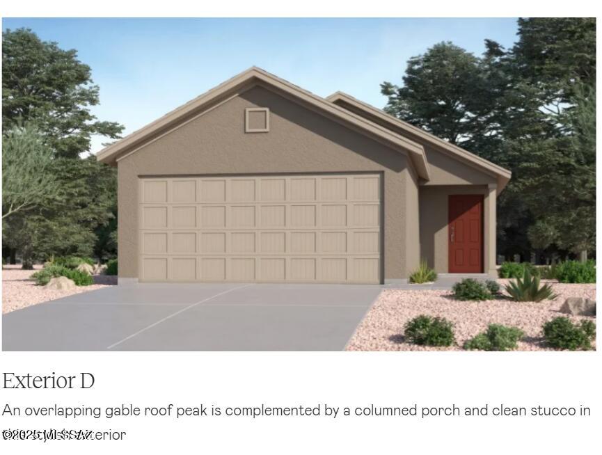 This new single-story home features a modern layout with room to grow. The stylish kitchen shares a footprint with the living and dining areas, and a covered patio provides convenient outdoor access. Three bedrooms are placed to the side of the home, including the luxe owner's suite, complete with an en-suite bathroom and generous walk-in closet. Our homes come with the Frigidaire Stainless Steel Appliances, Rinnai Tankless Water Heaters, Post-Tension Foundation, Taexx built-in pest control system, Radiant barrier roof decking, 2'' Faux Wood Blinds and more!