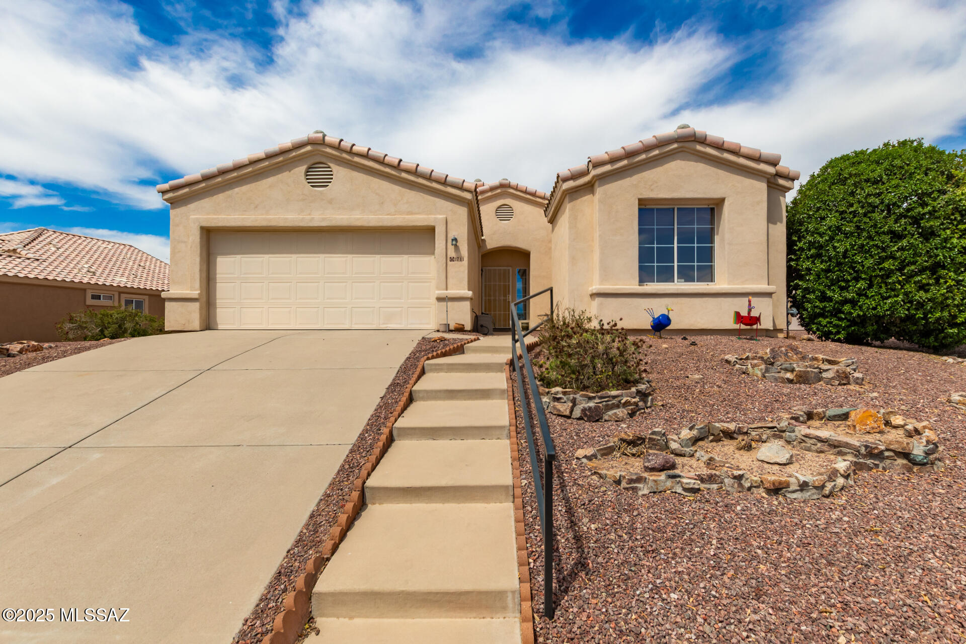 This move-in-ready Desert Creek gem offers 2 bedrooms, 2 bathrooms, a flex room, and a dedicated office—perfect for comfortable year-round living or a winter escape. The spacious primary suite features dual sinks, a large walk-in closet, and a separate shower and soaking tub for ultimate relaxation. The beautifully updated kitchen shines with upgraded maple cabinets, quartz countertops, a large island, and top-of-the-line appliances. The private backyard is a true oasis with citrus trees and plenty of room for entertaining or gardening. An extended 2-car garage and generous driveway provide ample parking and storage. This home comes fully furnished with high-end pieces all at an amazing price—just pack your bags and move in to start enjoying everything Green Valley has to offer, includ access to premier GVR amenities!
