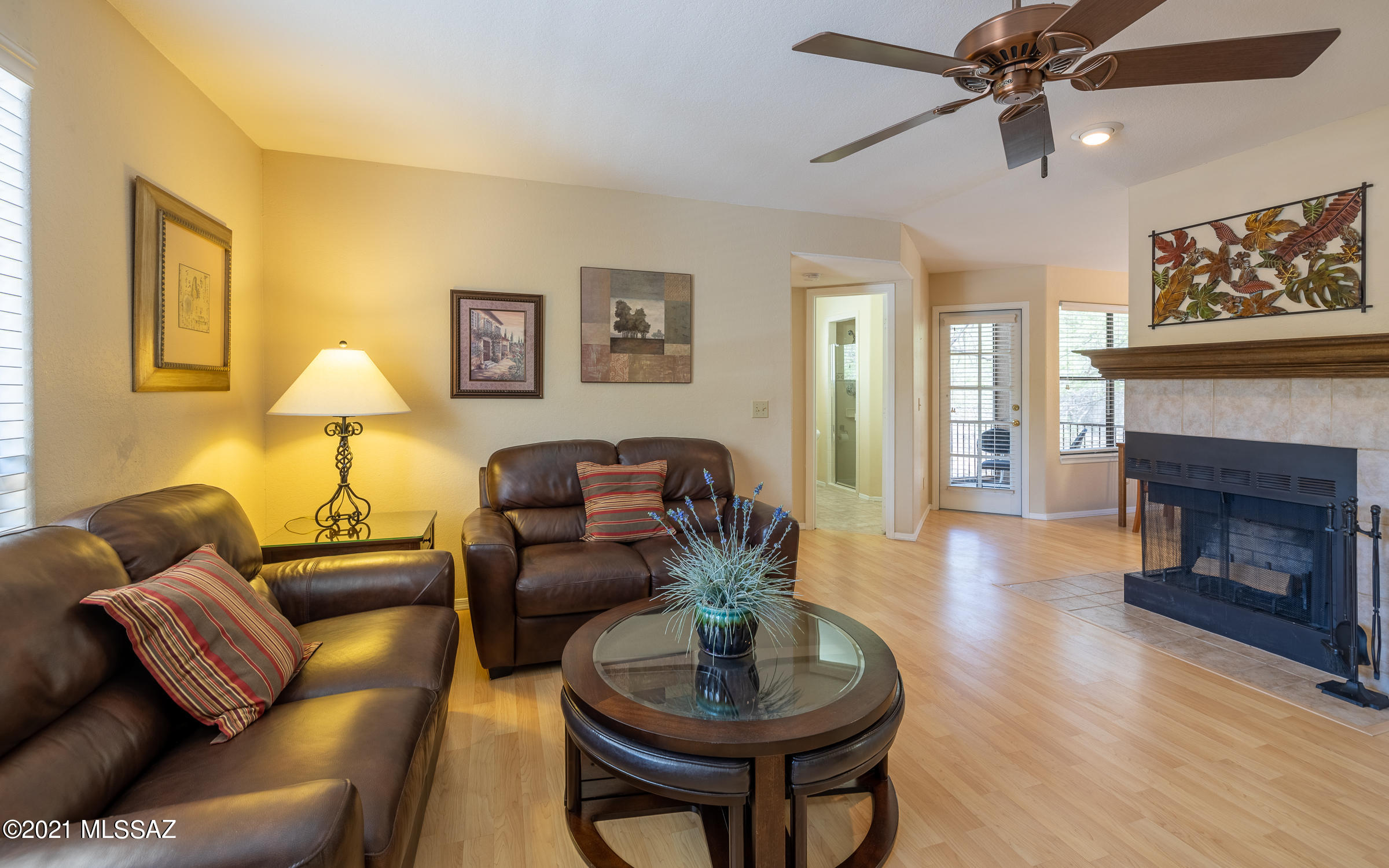 Price range: $250,000- $265,000.
Location, location, location! WOW!!! It doesn't get much better than this! 
Gorgeous 2-bedroom 2-bath condo located right at the base of the Cataline Mountains. 
Don't miss this downstairs, corner unit that backs to natural desert with amazing hiking trails just steps from your private, enclosed, back patio! Features include split bedroom floorplan, beautiful tile counter tops and back splash, double sinks in master as well as walk in closet, bright and open with plenty of natural light, wood burning fireplace, and spacious kitchen / dining area. New water heater installed in 2018, new heat / AC split system installed Dec 2016.
Community boasts 2 pools, 2 spas, tennis court, 2 club houses. Convenient location is close to amazing golf, shopping, beautiful hiking trails and plenty of restaurants.