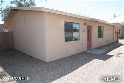 Great investment opportunity that is PRICED TO SELL! Large Lot has 2 STRUCTURES. Great investment or Family+Parent/Student/Rental/Teenager. Front home: Charming 2BR/1BA REMODELED, beautiful tiles, HUGE AZ Room, Rent:$725/mo. Second structure: Modern-Blt ’07, 3BR/2BA, New paint, All CONCRETE floors, Blinds, Maple kit, Rent:$800/mo. BOTH have ceiling fans, All appl. included.