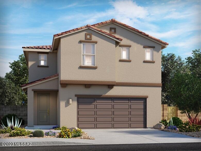 Brand new, energy-efficient home available by Oct 2023! The Aspen floorplan in Tucson, Arizona offers second story living with 4 bedrooms. White interior cabinets with cream/black granite countertops, Travertine-look tile flooring and warm grey carpet in our Cool package. A new phase is now selling at Las Patrias at Star Valley. Located less than 10 minutes from I-10, Las Patrias offers convenient access to employment centers and downtown Tucson. This family-friendly community features several amenities such as bike and walking trails and playgrounds. We also build each home with innovative, energy-efficient features that cut down on utility bills so you can afford to do more living.