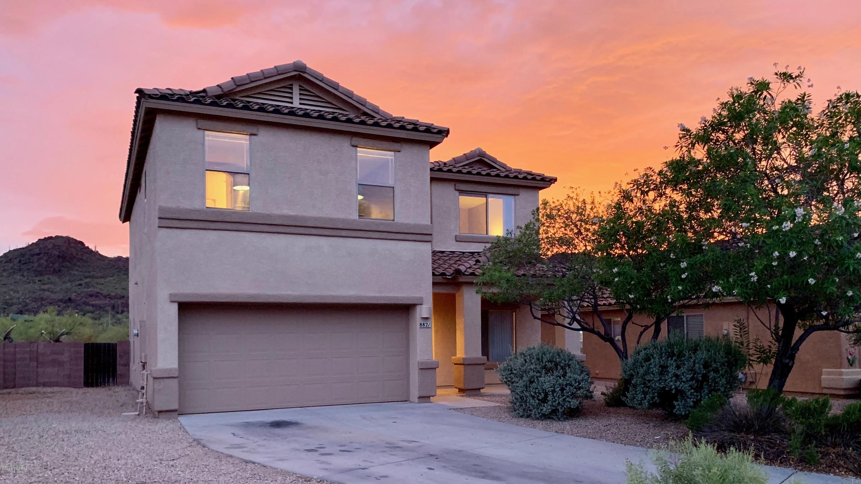 Recently updated two-story home with stunning mountain views, and plenty of living space for a large family to sprawl out in! This 4 bedroom, 2.5 bath home offers 3 separate living areas (formal living room, family room and loft) with views out of nearly every window. Escape to the elegant master off of the loft with walk in closet and full en-suite bathroom! The 3 guest bedrooms are split on the other side of the home, all enjoying fabulous mountain views. Low maintenance backyard offers premium unobstructed mountain and desert views, with no neighbors behind. What a great place to call home. Come. See. Stay!