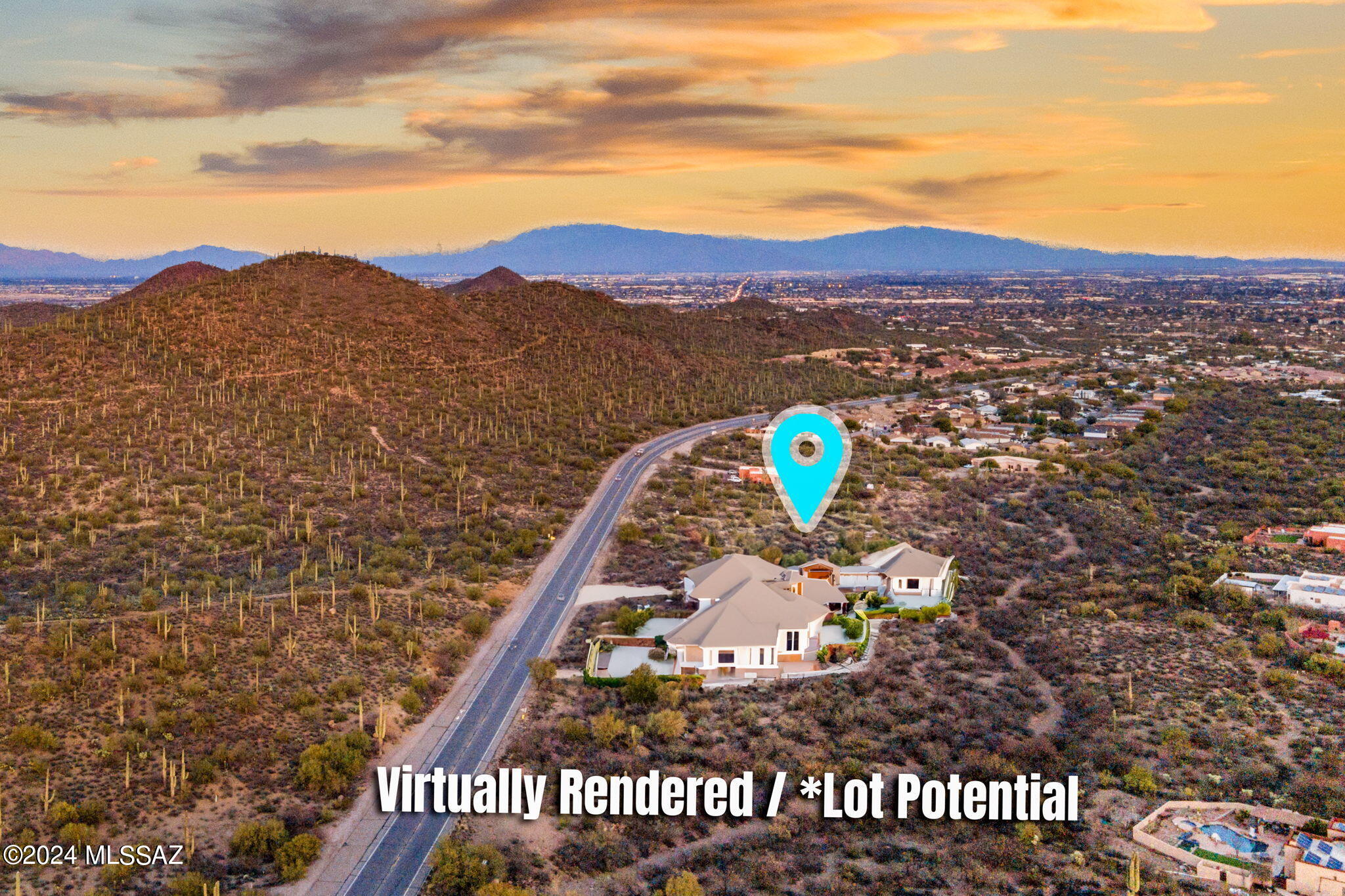 Discover the ultimate desert oasis living with this stunning 3.57-acre lot, strategically positioned just across the street from the expansive 600+ acre Tucson Mountain Park. Priced with irresistible allure, this parcel of paradise is ready for your dream home construction. Nestled within the prestigious ''Mesquite Hills'' subdivision, this gem boasts a prime location on a paved road, ensuring easy access and convenience. The landscape is adorned with breathtaking lush vegetation, featuring majestic Saguaro cacti that add a touch of southwestern charm.  This level lot is not only aesthetically pleasing but also builder-friendly, providing a seamless canvas for your architectural aspirations.  Elevate your dreams - find out more about what this seller has done to make this lot more appealin