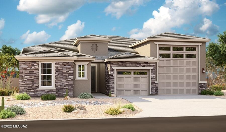 The Deacon plan includes an attached RV garage, plus a 2-car tandem garage space! Inside, a well-appointed gourmet kitchen is flanked by a great room and a dining room with covered patio access. You'll also appreciate three secondary bedrooms with a shared bath, and an owner's suite with a private bath and ample walk-in closet space. A mudroom and laundry room are also included. This home boasts granite countertops, two-tone interior paint, raised vanities and much more!